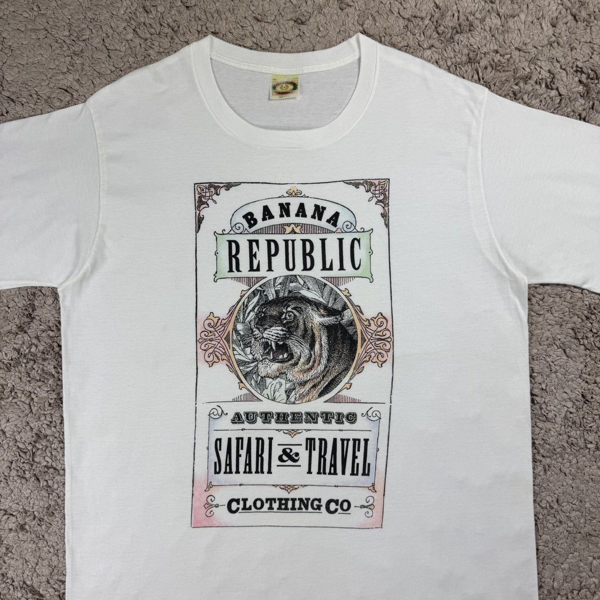Banana Republic Vintage Banana Republic Safari& Travel Tiger Graphic T-shirt Size US L / EU 52-54 / 3 - 5 Thumbnail