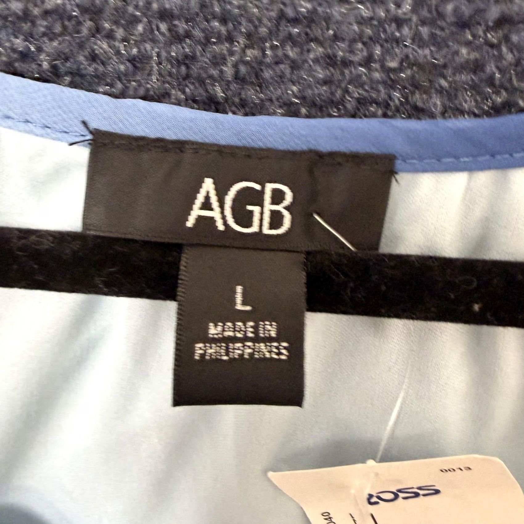 Vintage AGB Blouse Womens Large Blue Ombre Ruffle Flutter Sleeve Tunic Top Sheer Size L / US 10 / IT 46 - 3 Thumbnail