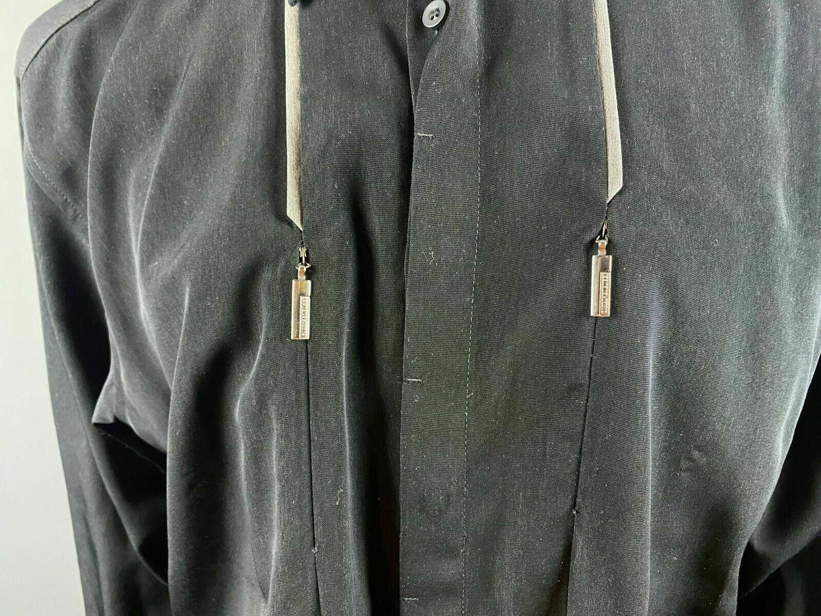 Carlo Colucci Carlo Colucci Black Button Up Shirt Zip Pocket Shirt Size L Size US L / EU 52-54 / 3 - 4 Thumbnail