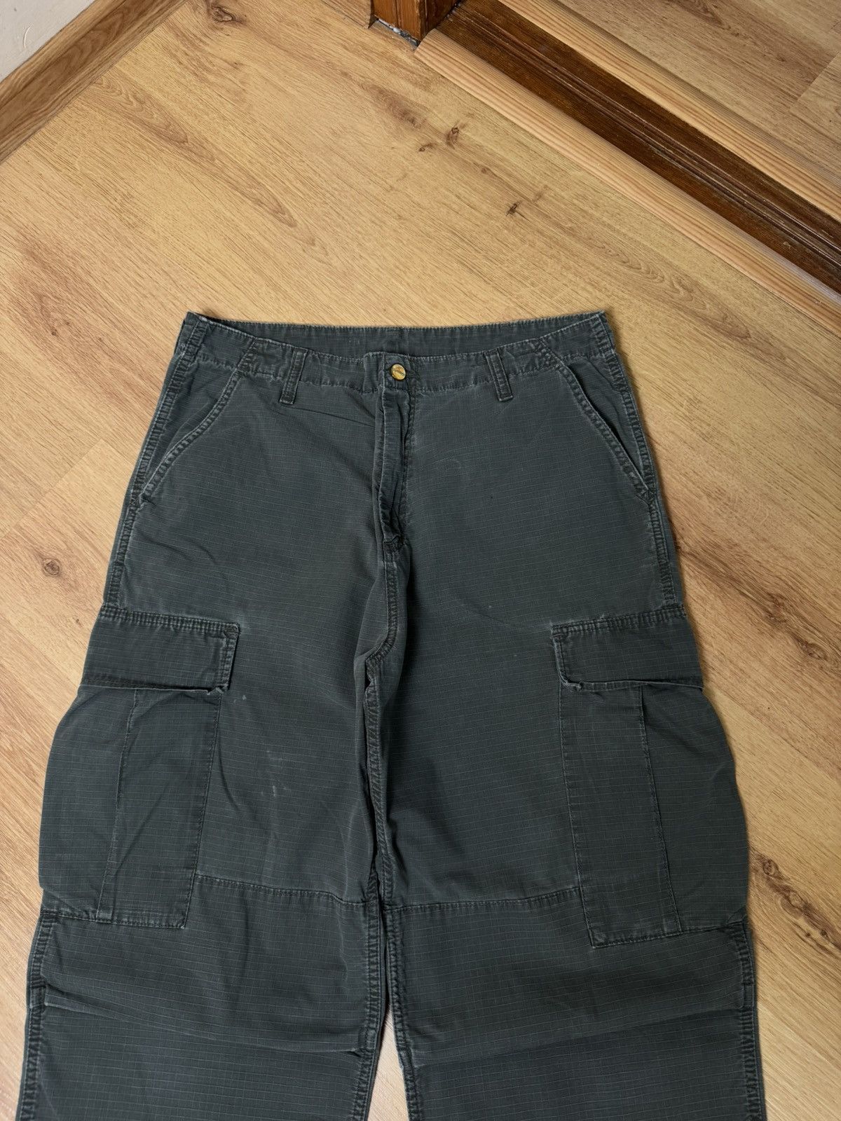 Carhartt Vintage 90s Carhartt Cargo Pants Multilpocket Olive Green L Size US 34 / EU 50 - 21 Thumbnail
