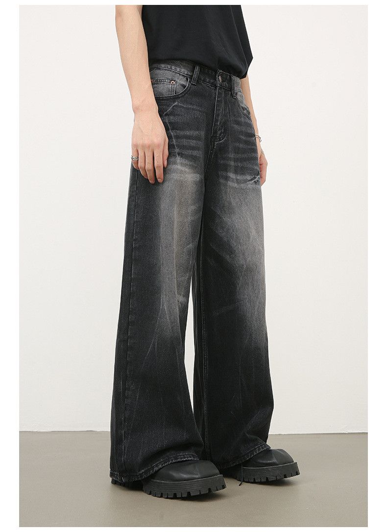 Jean Street lightning pattern loose straight retro cleanfit jeans Size US 32 / EU 48 - 2 Thumbnail