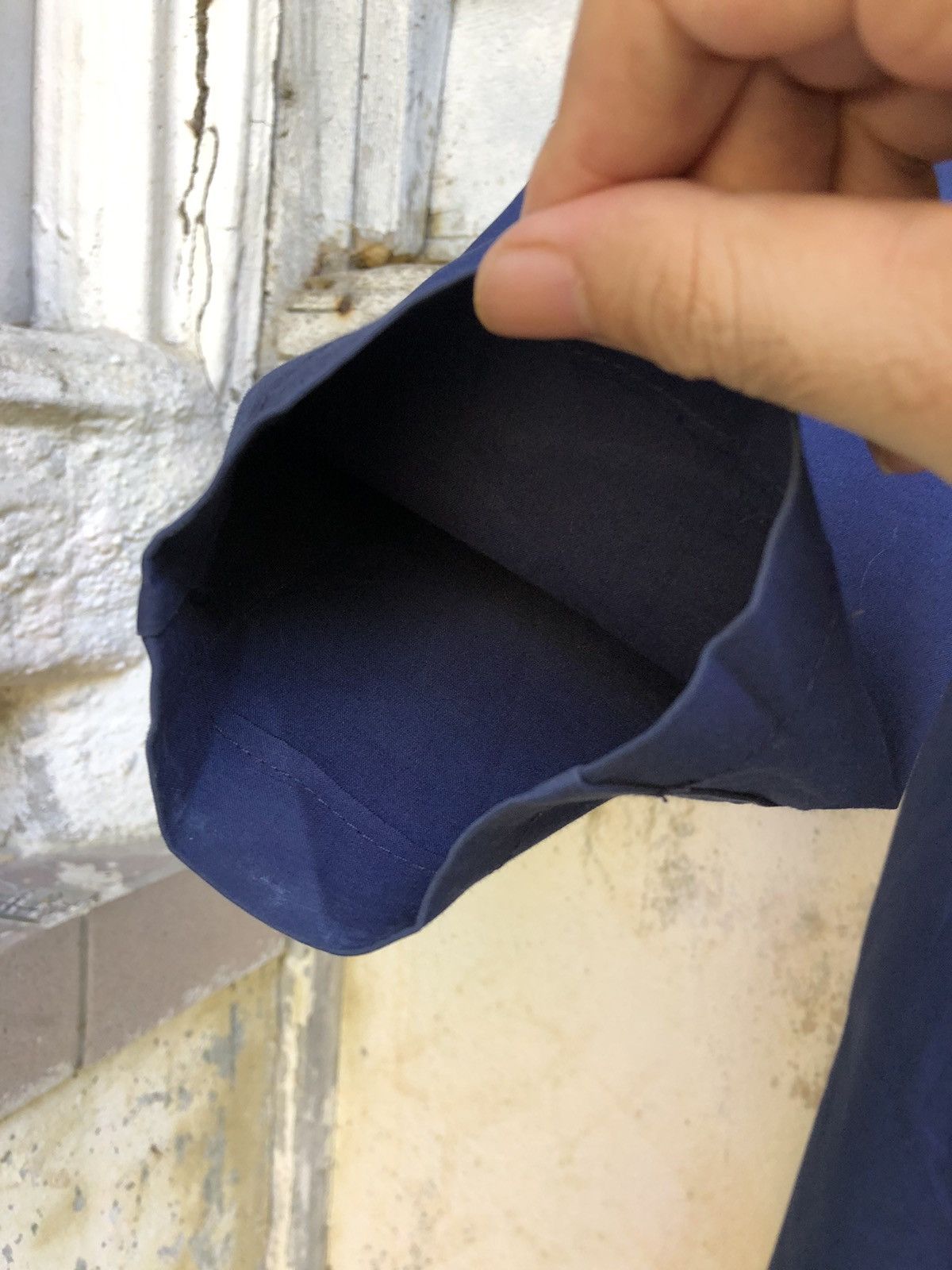 Handmade × Mackintosh Navy Blue Bonded Cotton Hooded Coat Size US S / EU 44-46 / 1 - 8 Thumbnail