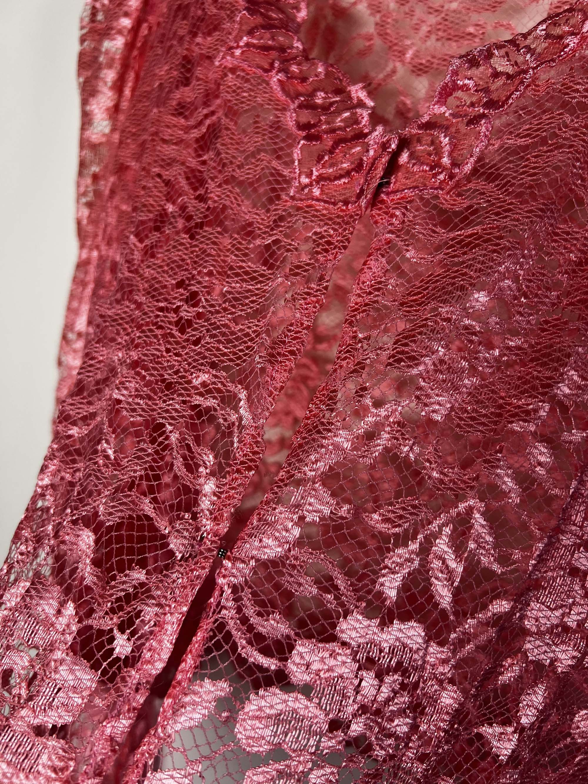 Vintage Vintage 1960's Edwardian Pink Lace Puffy Sleeve Blouse Size L / US 10 / IT 46 - 14 Thumbnail