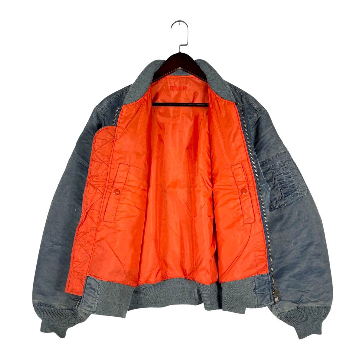 Japanese Brand Vintage Machope MA-1 Flight Jacket | Sun Faded Blue Bomber Size US L / EU 52-54 / 3 - 10 Thumbnail
