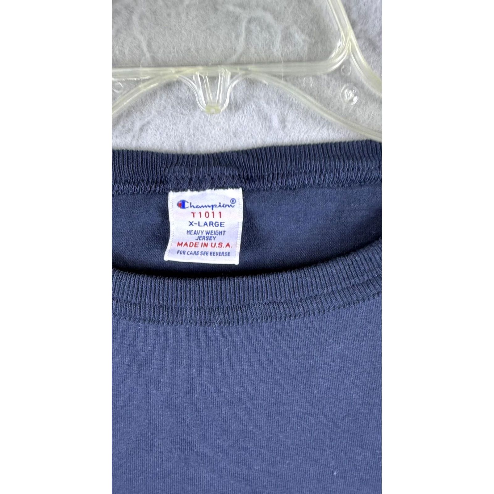 Champion Champion Shirt Mens XL Navy Blue Heavyweight Jersey Made In USA Crewneck Size US XL / EU 56 / 4 - 2 Thumbnail