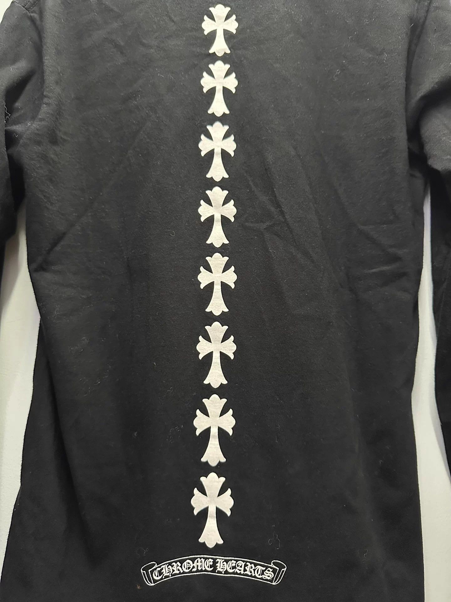 Chrome Hearts Chrome Hearts Black Cross Scroll Back String LS Women's L Size L / US 10 / IT 46 - 5 Thumbnail