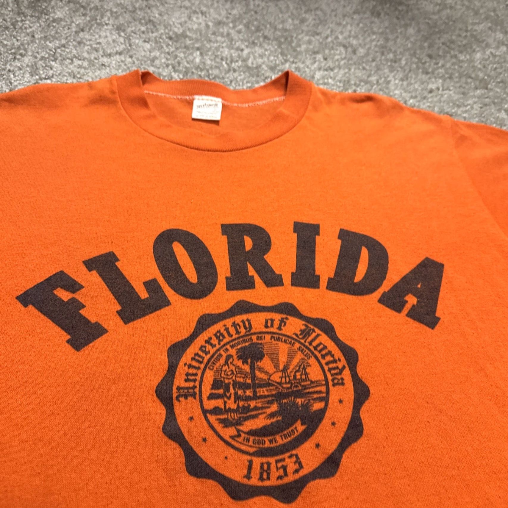Vintage VINTAGE University of Florida Gators Orange Sportswear T-Shirt Large Men 80s Shirt Size US L / EU 52-54 / 3 - 3 Thumbnail
