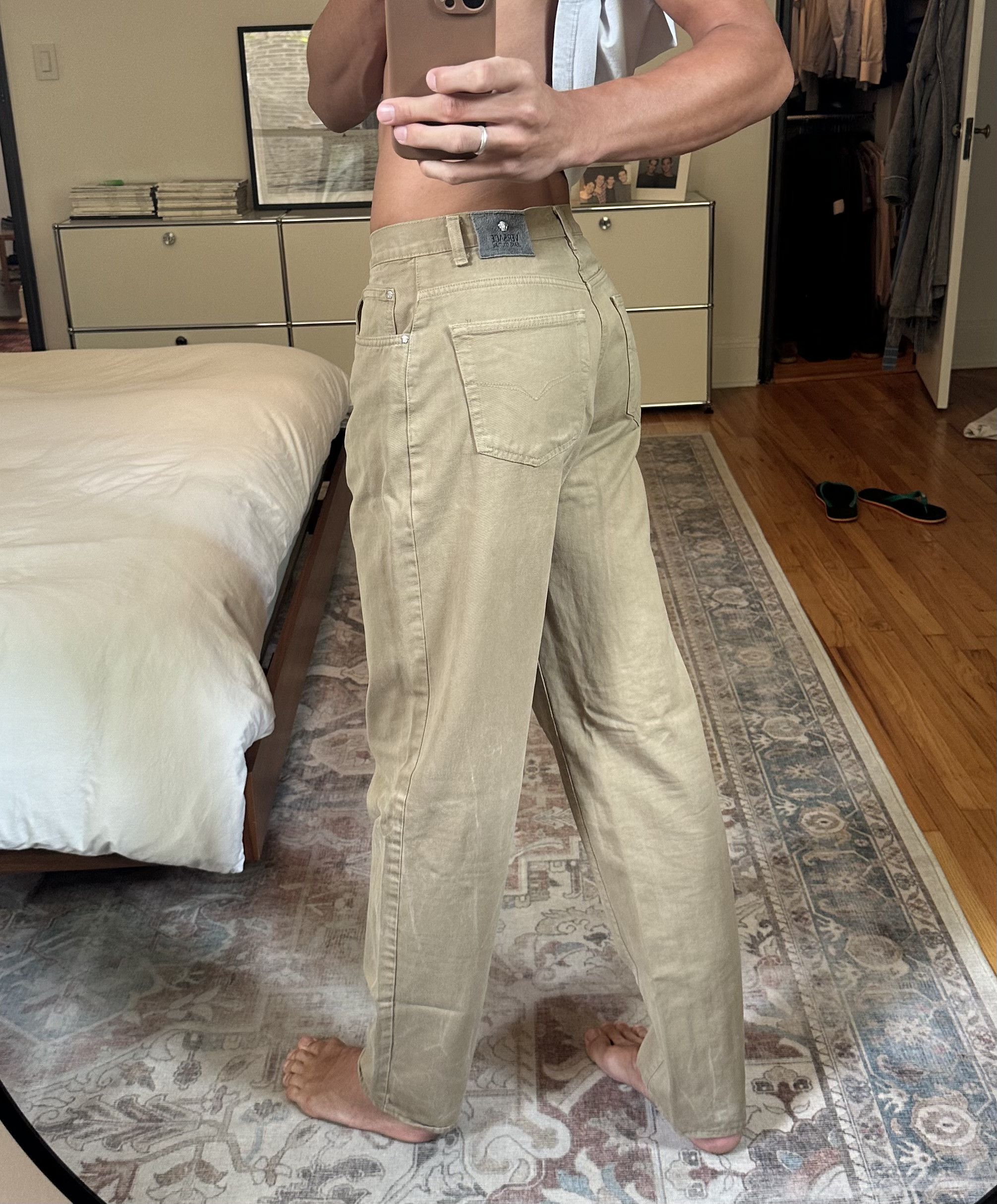 Versace Vintage Versace Khaki Jeans Size US 32 / EU 48 - 3 Thumbnail