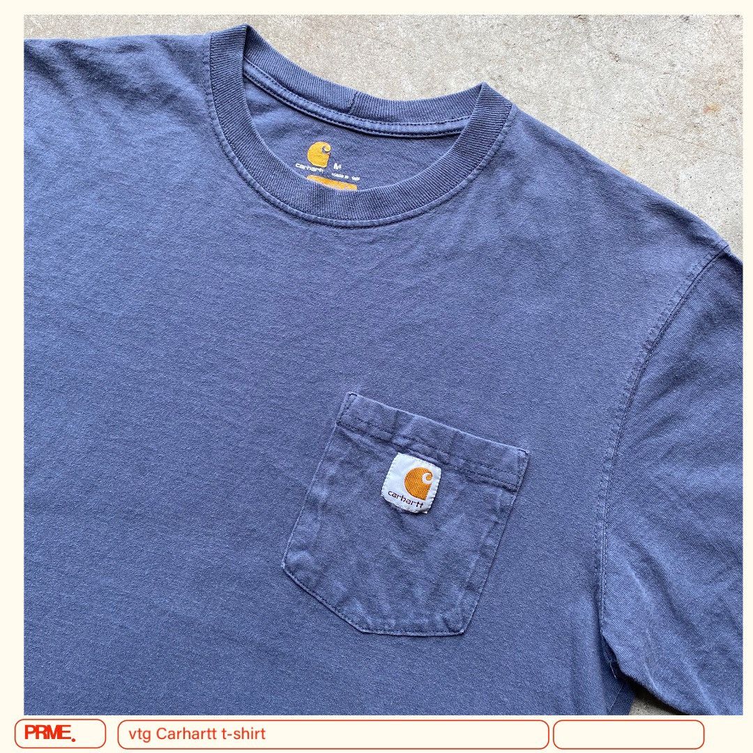 Carhartt × Vintage vintage Y2K CARHARTT Classic Logo spellout patch t-shirt Size US M / EU 48-50 / 2 - 7 Thumbnail