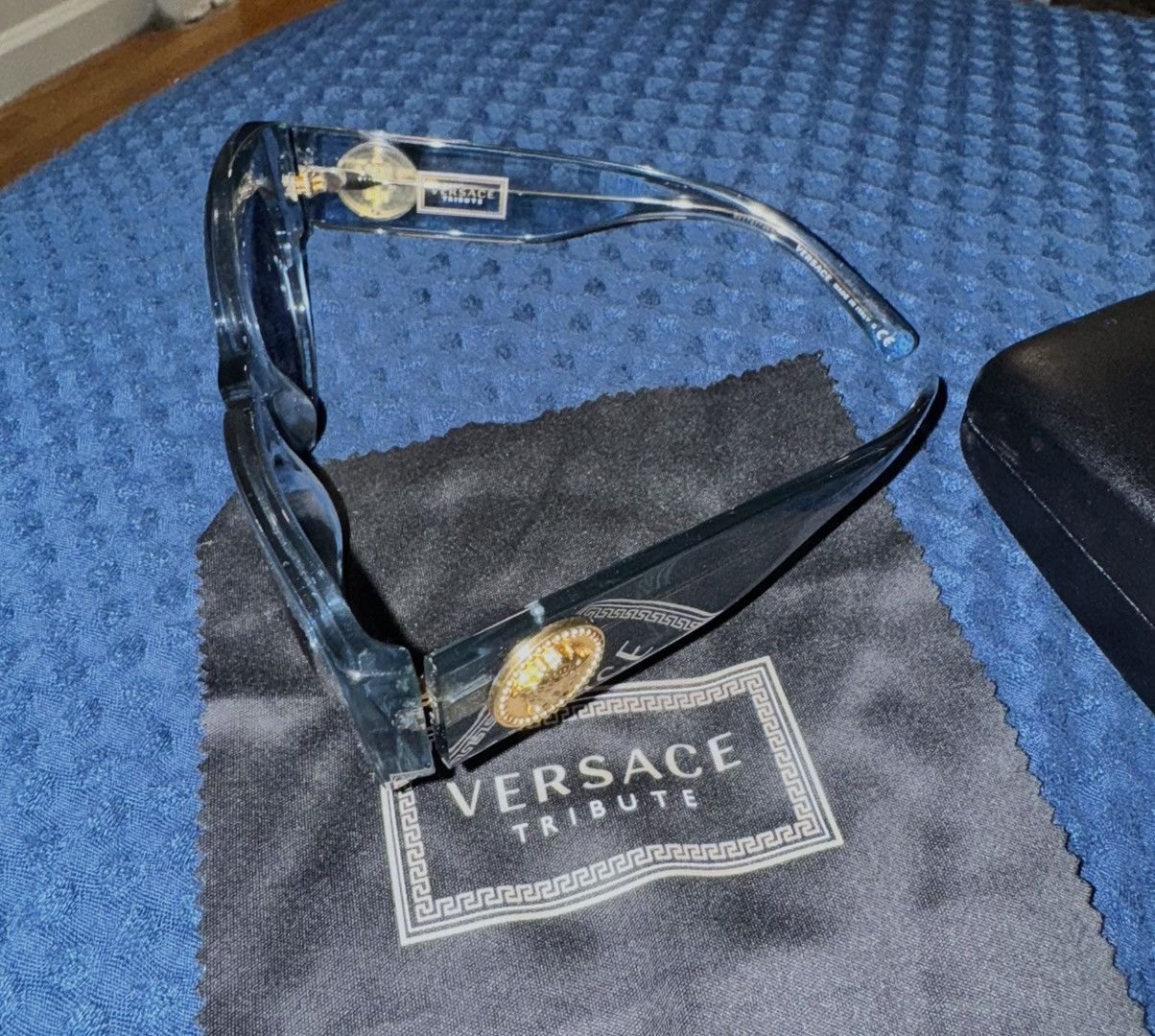 Versace Vintage Transparent Baby Blue Versace Sunglasses Size ONE SIZE - 3 Thumbnail