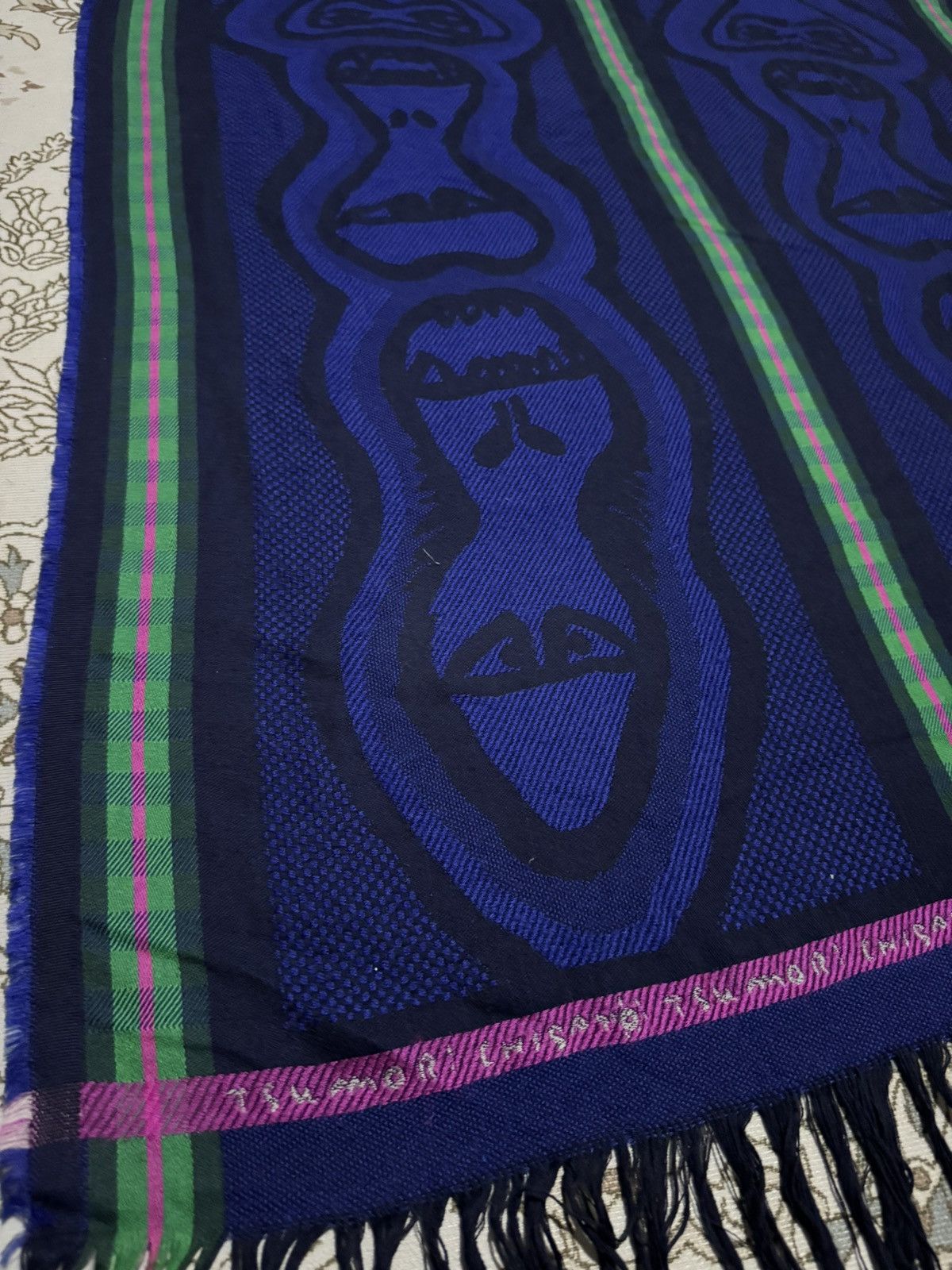 Issey Miyake × Tsumori Chisato OG Issey Miyake Designer Mohair Scarves/ Small Blanket Art Size ONE SIZE - 2 Thumbnail