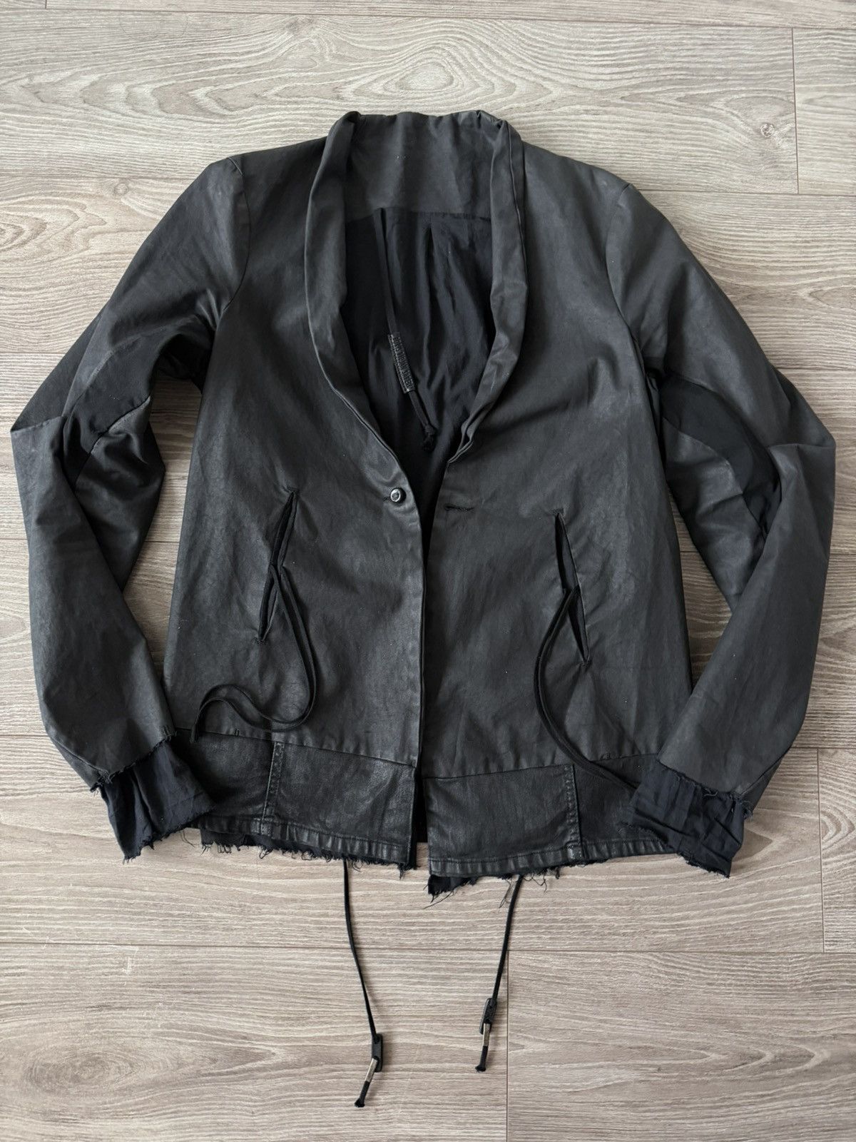 Boris Bidjan Saberi Boris Bidjan Saberi AW09-10 JP2 Waxed Perforated Lamb JCKT Size US M / EU 48-50 / 2 - 11 Thumbnail