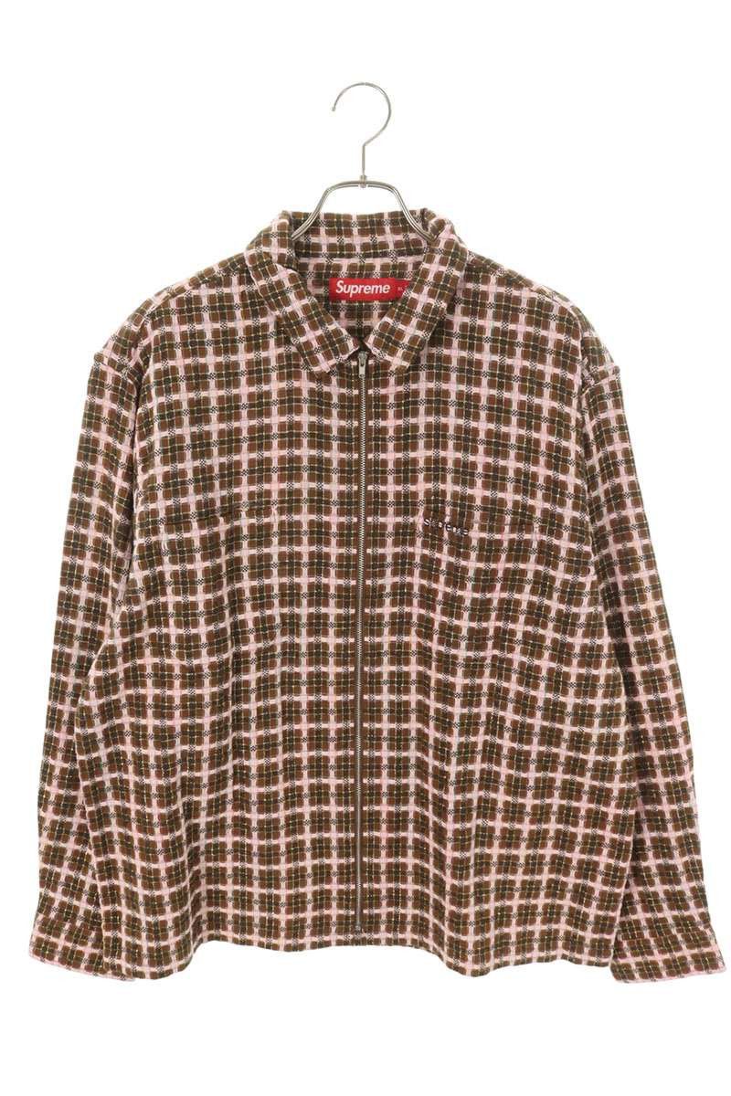 Supreme Supreme 25AW Metallic Plaid Zip Up Shirt Brown x Pink Size XL Size US XL / EU 56 / 4 - 1 Thumbnail