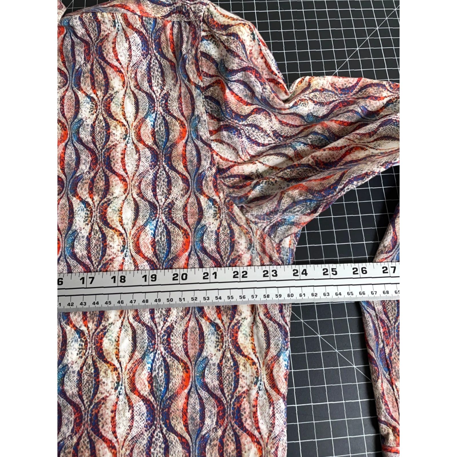 Steven Alan Steven Land Multicolor Geometric Pattern Long Sleeve Button-Up Shirt Adult Large Tall Mens Size US L / EU 52-54 / 3 - 5 Thumbnail