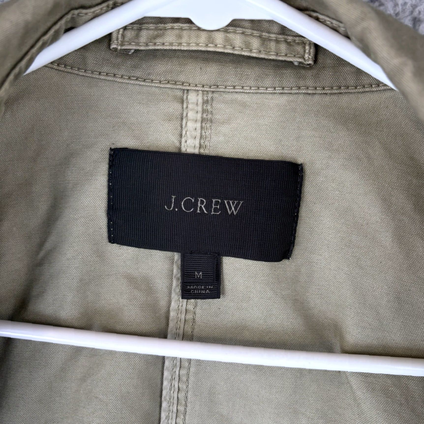 J.Crew J.CREW Jacket Womens M Olive Canvas Twill Chore Military Pockets Short Sleeve Full Zip Lightweight Camo Army Outdoor Preppy Size M / US 6-8 / IT 42-44 - 6 Thumbnail