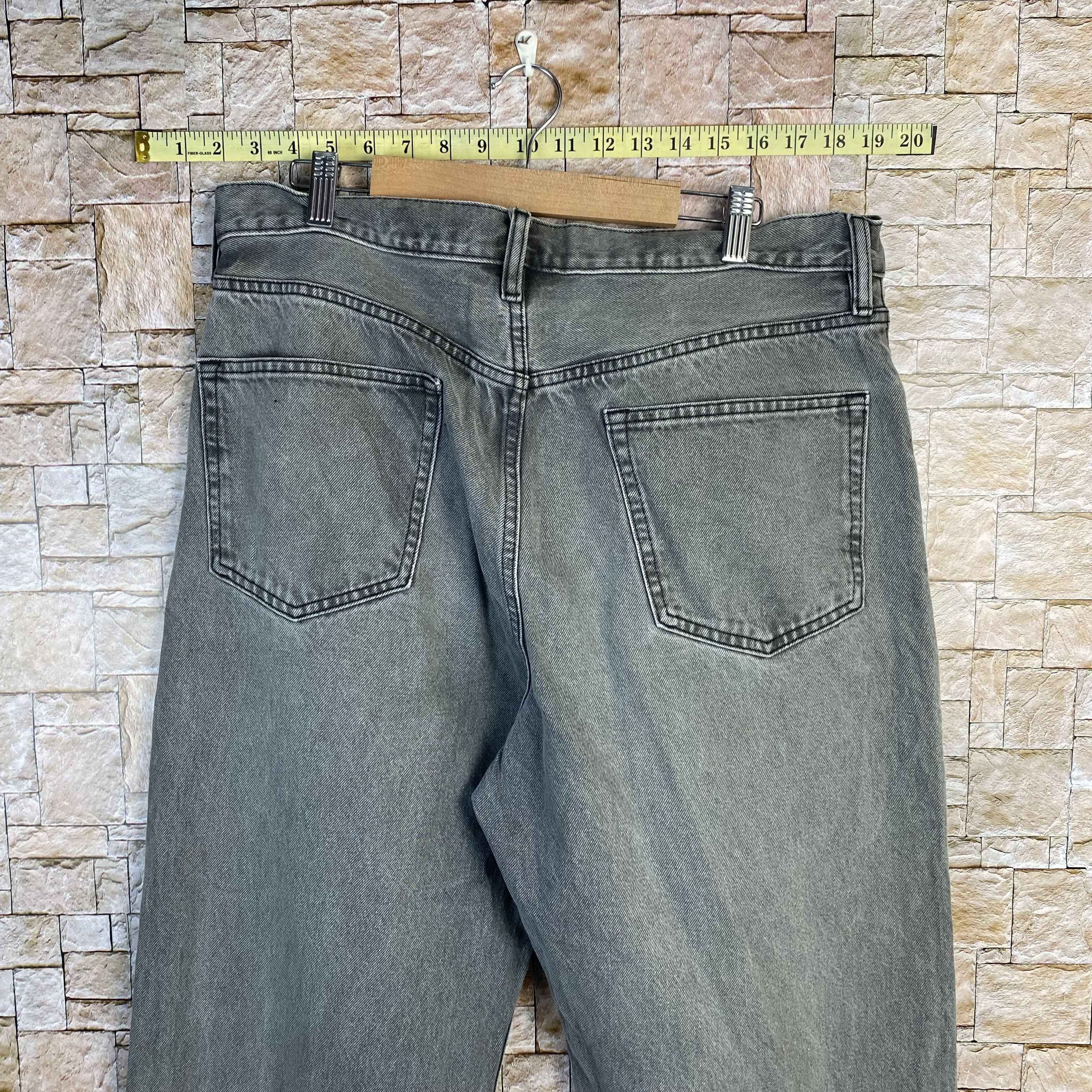 Japanese Brand GU japan grey Denim vintage Pants #7594 Size US 34 / EU 50 - 14 Thumbnail