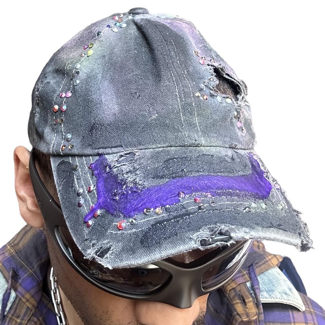 Other ASTROBOI* 'Shooting Stars' Black Rhinestone Y2K Hat Size ONE SIZE - 1 Thumbnail