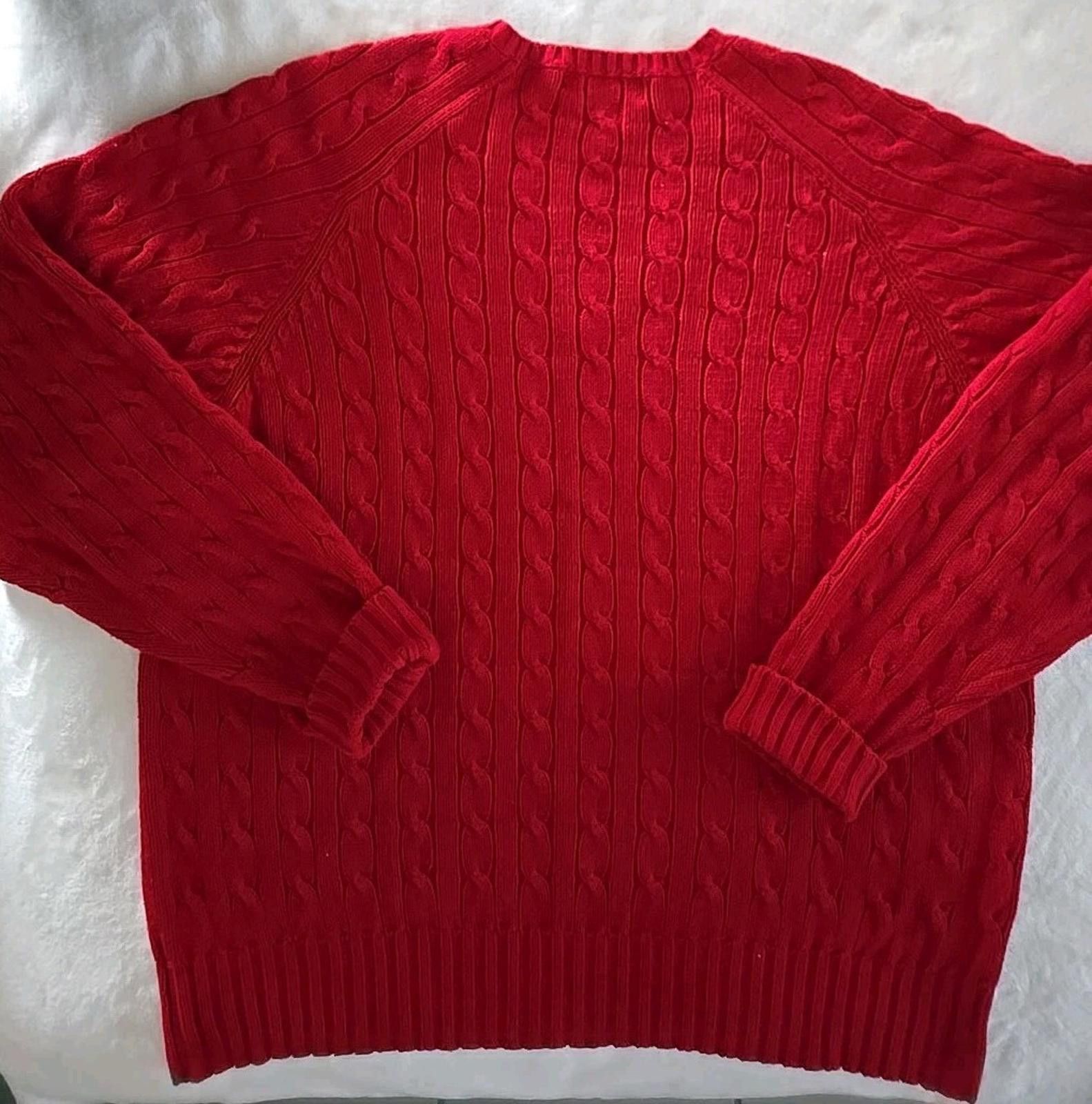 Polo Ralph Lauren Vtg Polo Ralph Lauren Sweater Cable Knit V-Neck Men's Sz L Size US L / EU 52-54 / 3 - 3 Thumbnail