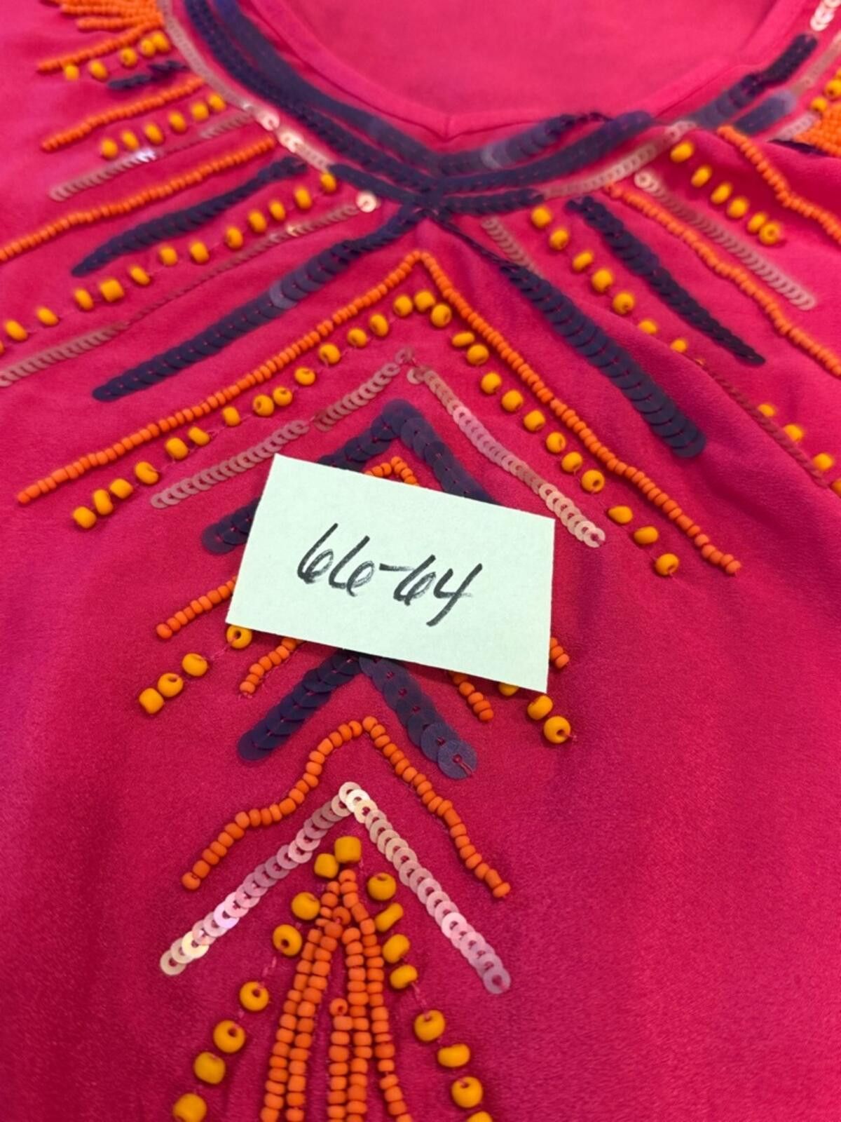 Other Coldwater Creek magenta beaded V neck bat wing top SZ XS 4-6 Size XS / US 0-2 / IT 36-38 - 10 Thumbnail