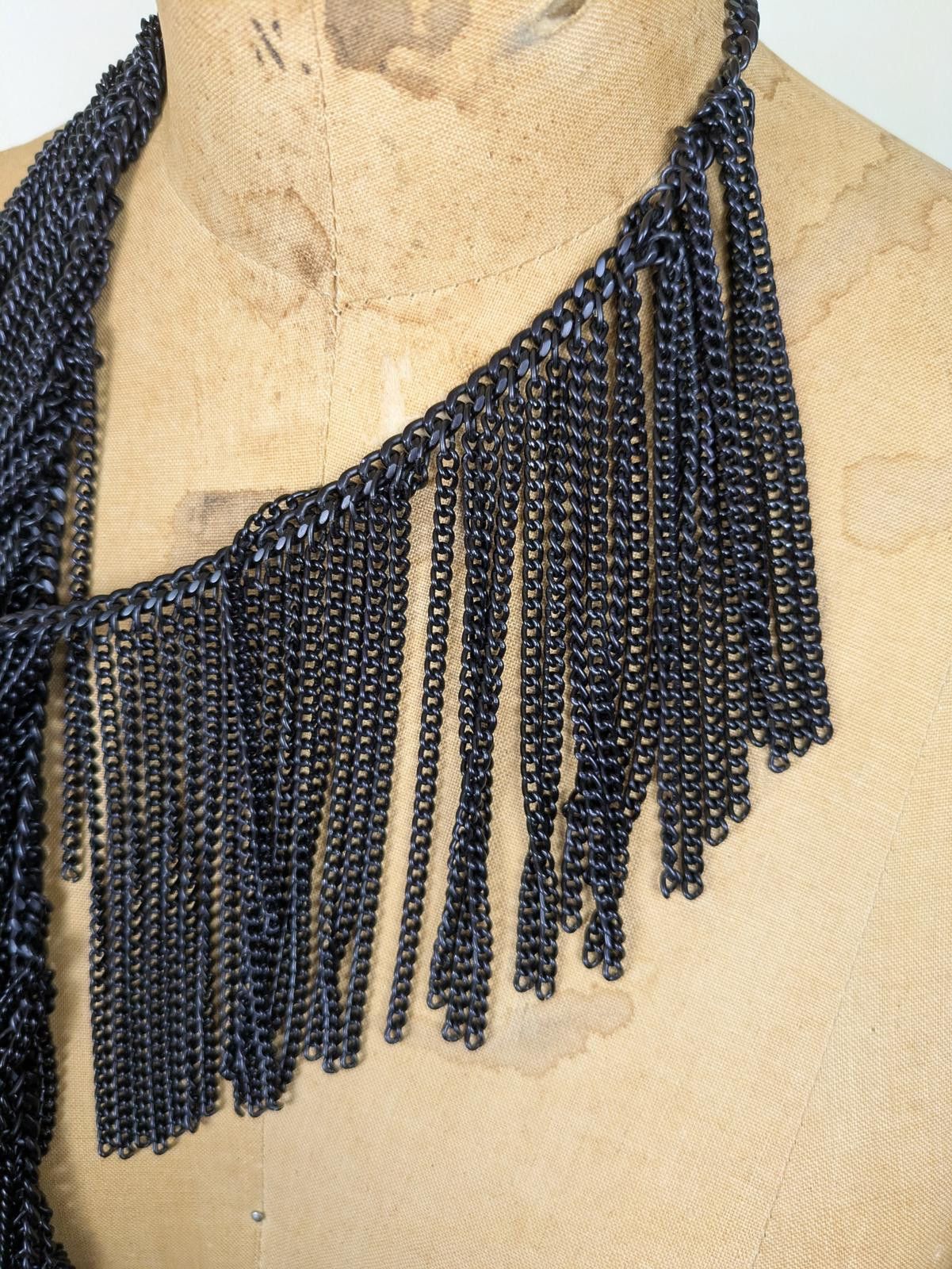 Emporio Armani 1990's ultra rare emporio armani metal fringe necklace Size ONE SIZE - 2 Thumbnail