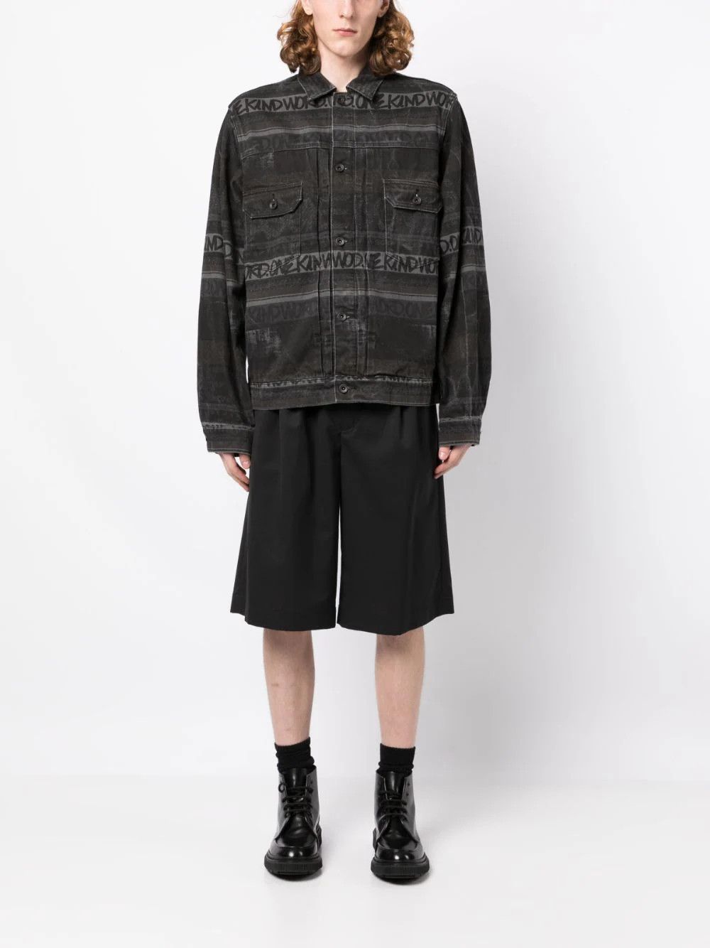 Sacai o1mris0824 Denim Jacket in Black Size US M / EU 48-50 / 2 - 8 Thumbnail