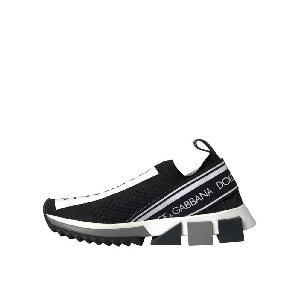 Dolce & Gabbana Dolce & Gabbana Black White Slip On Sorrento Sneakers Shoes Size US 8.5 / IT 38.5 - 5 Thumbnail