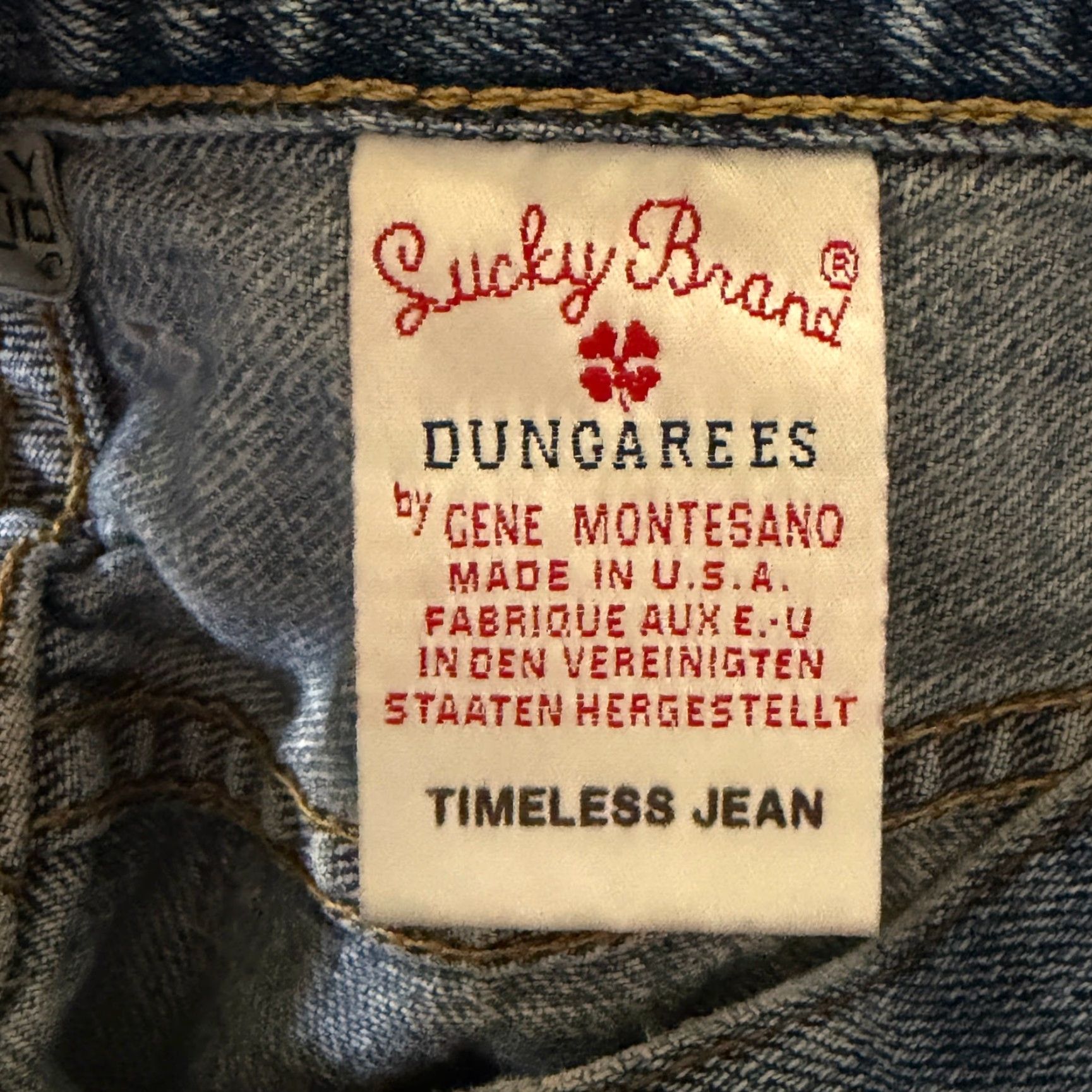 Lucky Brand VINTAGE Lucky Brand Jeans Mens 34x34.5 Blue Timeless 90s USA Straight Size US 34 / EU 50 - 4 Thumbnail