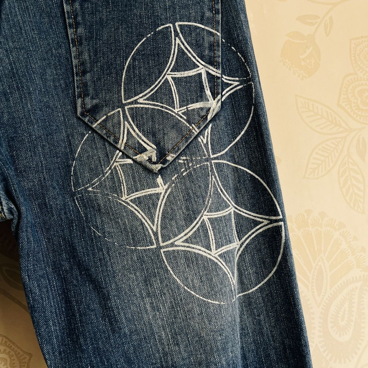 Vintage Vintage Karakuri Koi Fish Yakuza Denim Jeans Size US 32 / EU 48 - 15 Thumbnail