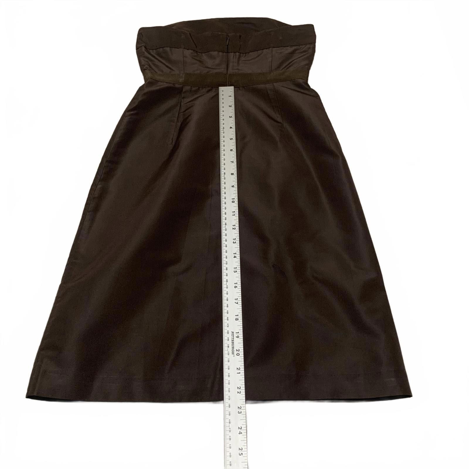 J.Crew J.Crew Strapless Silk Dress Size 0 Petite Brown 100% Silk Size XS / US 0-2 / IT 36-38 - 12 Thumbnail