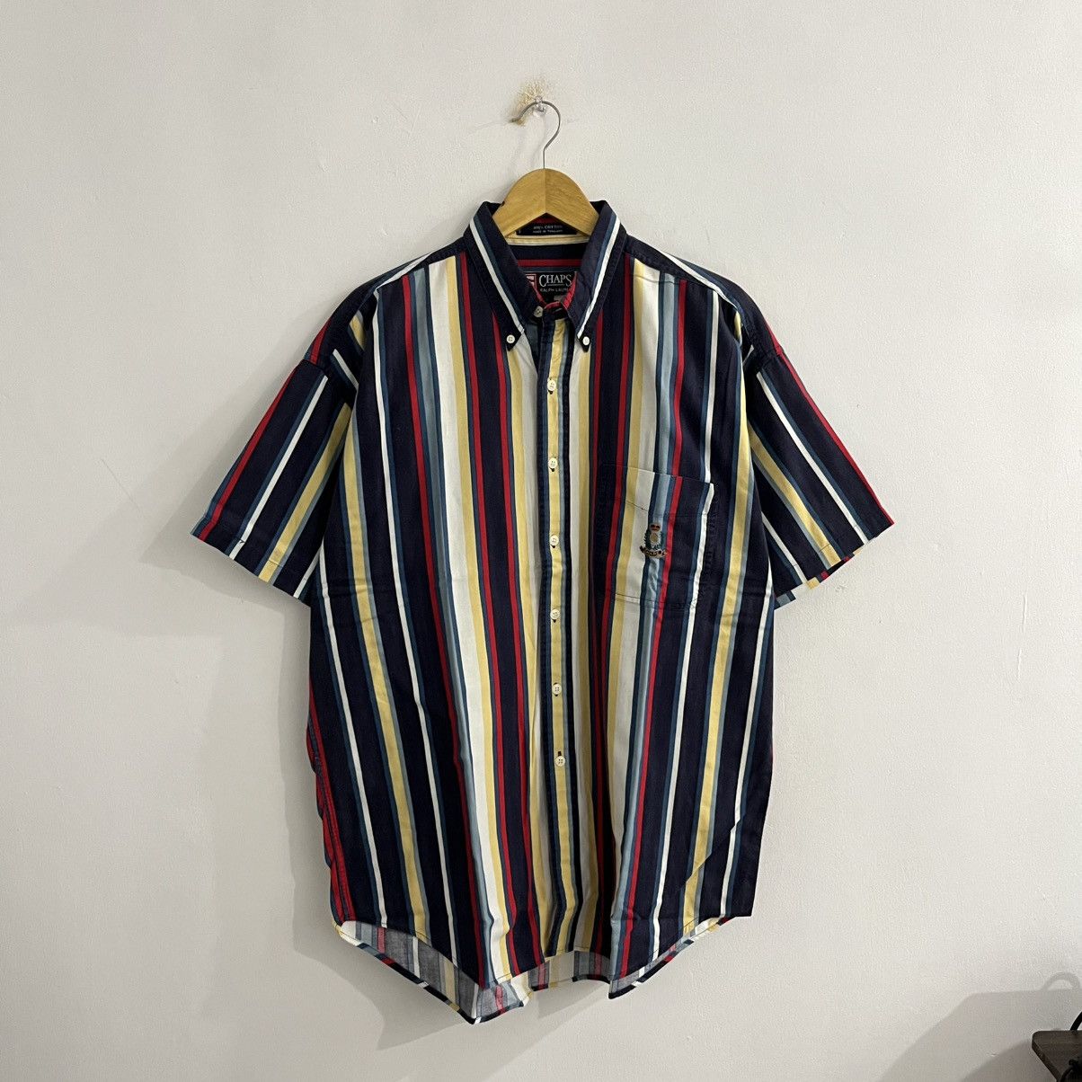 Chaps Ralph Lauren Vintage Chaps Ralph Lauren Striped Shirt Size US L / EU 52-54 / 3 - 1 Thumbnail