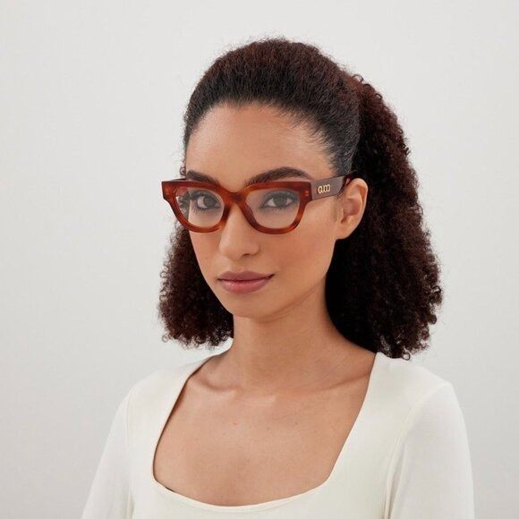 Gucci Gucci GG1837O 001 Eyeglasses Shiny Black 51mm Cat Eye Frame Size ONE SIZE - 3 Thumbnail