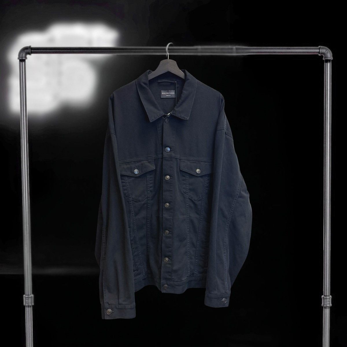Balenciaga Balenciaga Gaffer Logo Denim Jacket Size US XL / EU 56 / 4 - 2 Thumbnail
