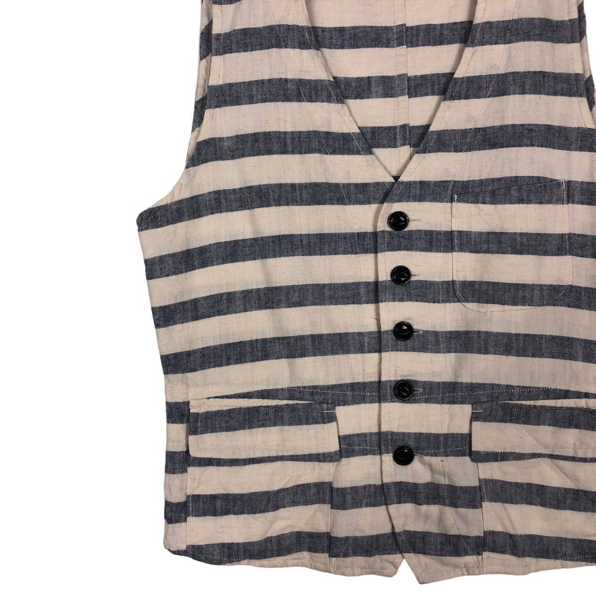 Issey Miyake 🔥Striped Design Tank Top Sleeveless Hoodie Jacket Ships Size US M / EU 48-50 / 2 - 5 Thumbnail