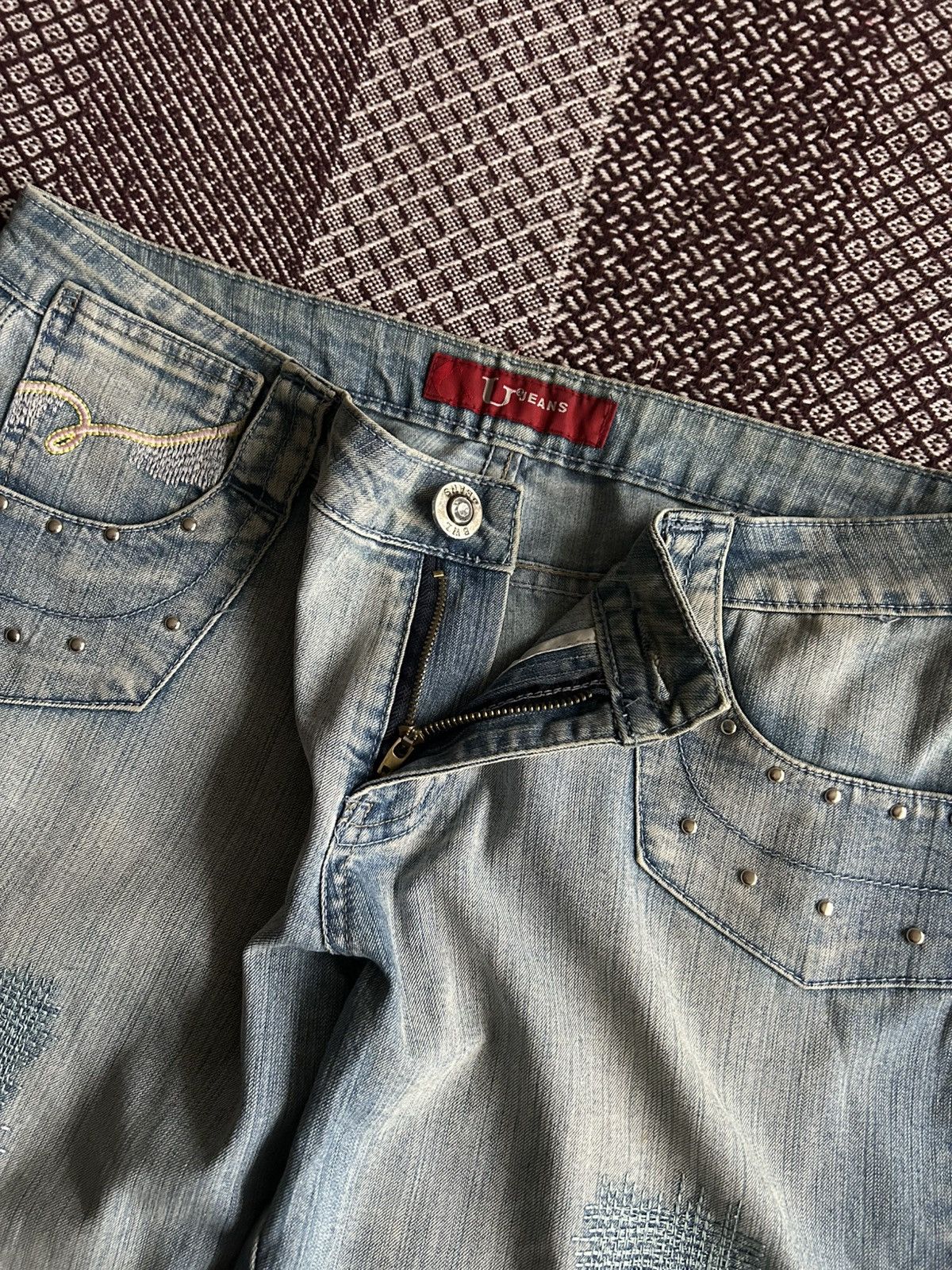 Vintage Vintage Y2K Distressed Faded Jeans Unisex Flared Streetwear Size US 32 / EU 48 - 6 Thumbnail
