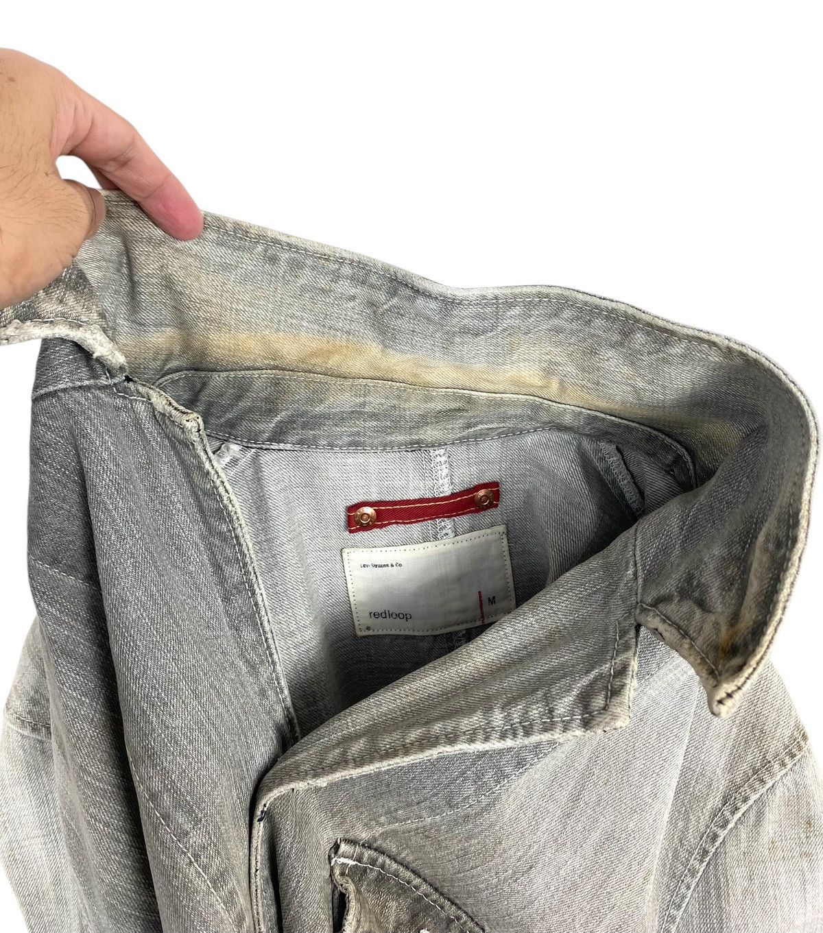 Levi's Rare‼️ Levi's Redloop Distressed Denim Chore Jacket Size US M / EU 48-50 / 2 - 17 Thumbnail