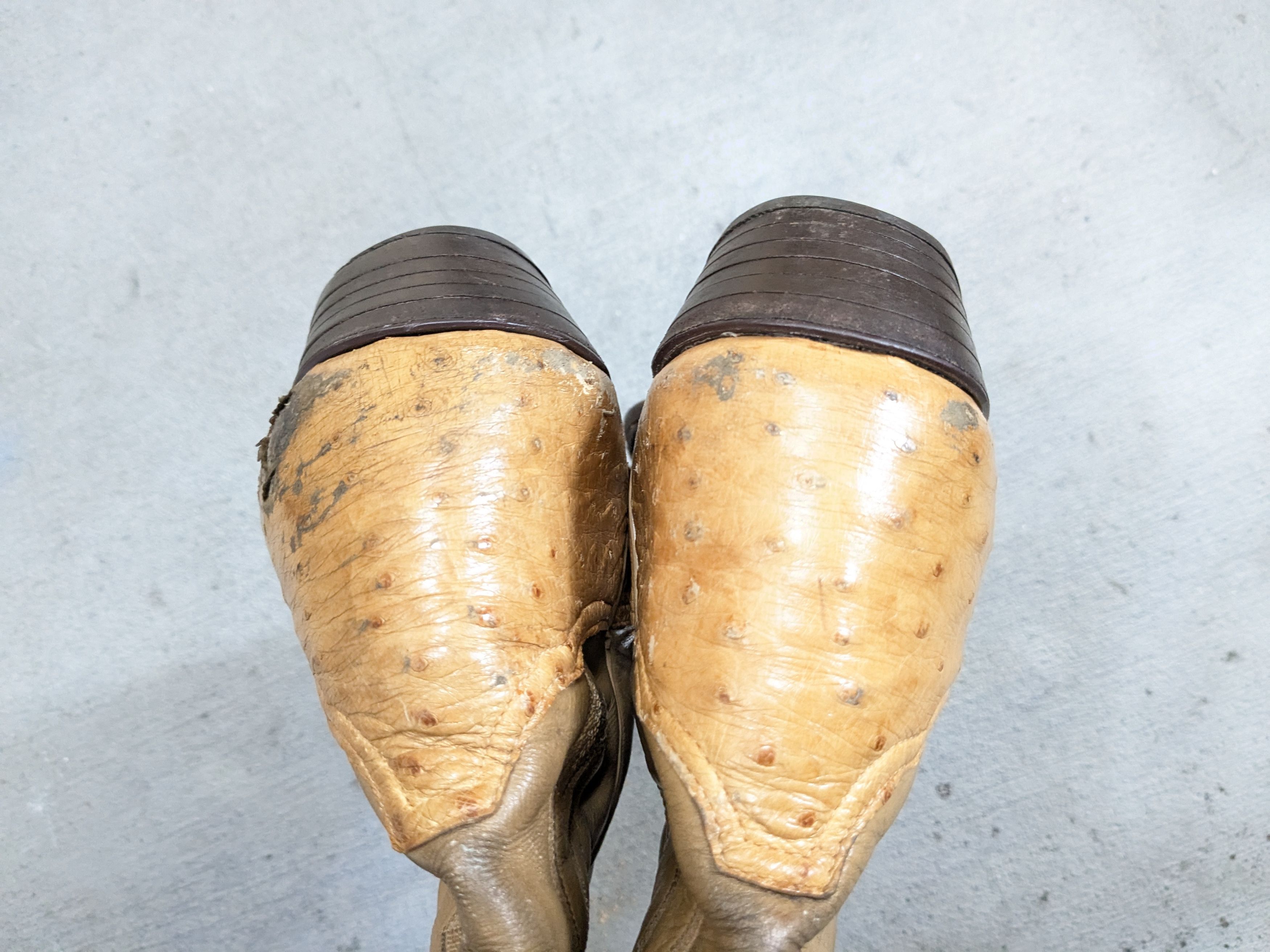 Tony Lama Tony Lama Cowboy Boots Beige 10.5 Wide Leather USA Americana Size US 10.5 / EU 43-44 - 13 Thumbnail