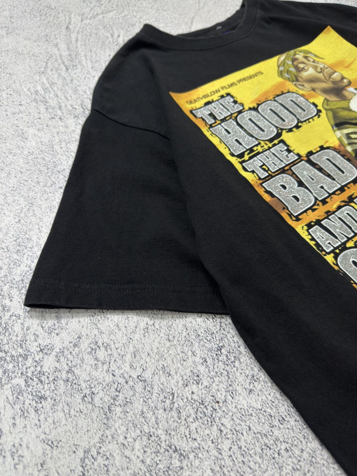 Death Row Records × Rap Tees × Vintage VTG THE HOOD THE BAD THE GULLY TUPAC SNOOP DOGG RAP T-SHIRT Size US XL / EU 56 / 4 - 7 Thumbnail