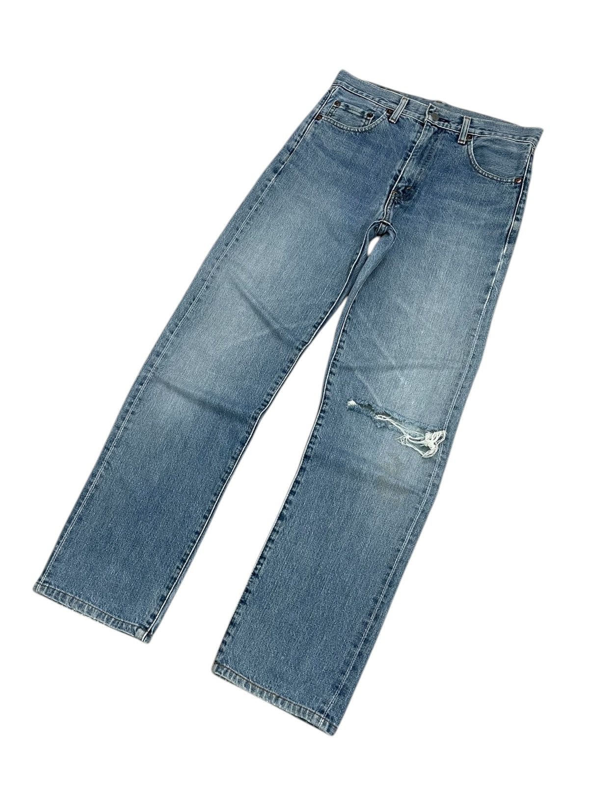 Levi's Vintage 90s Repro Levis 502 Selvedge Redline Big E Size US 30 / EU 46 - 4 Thumbnail