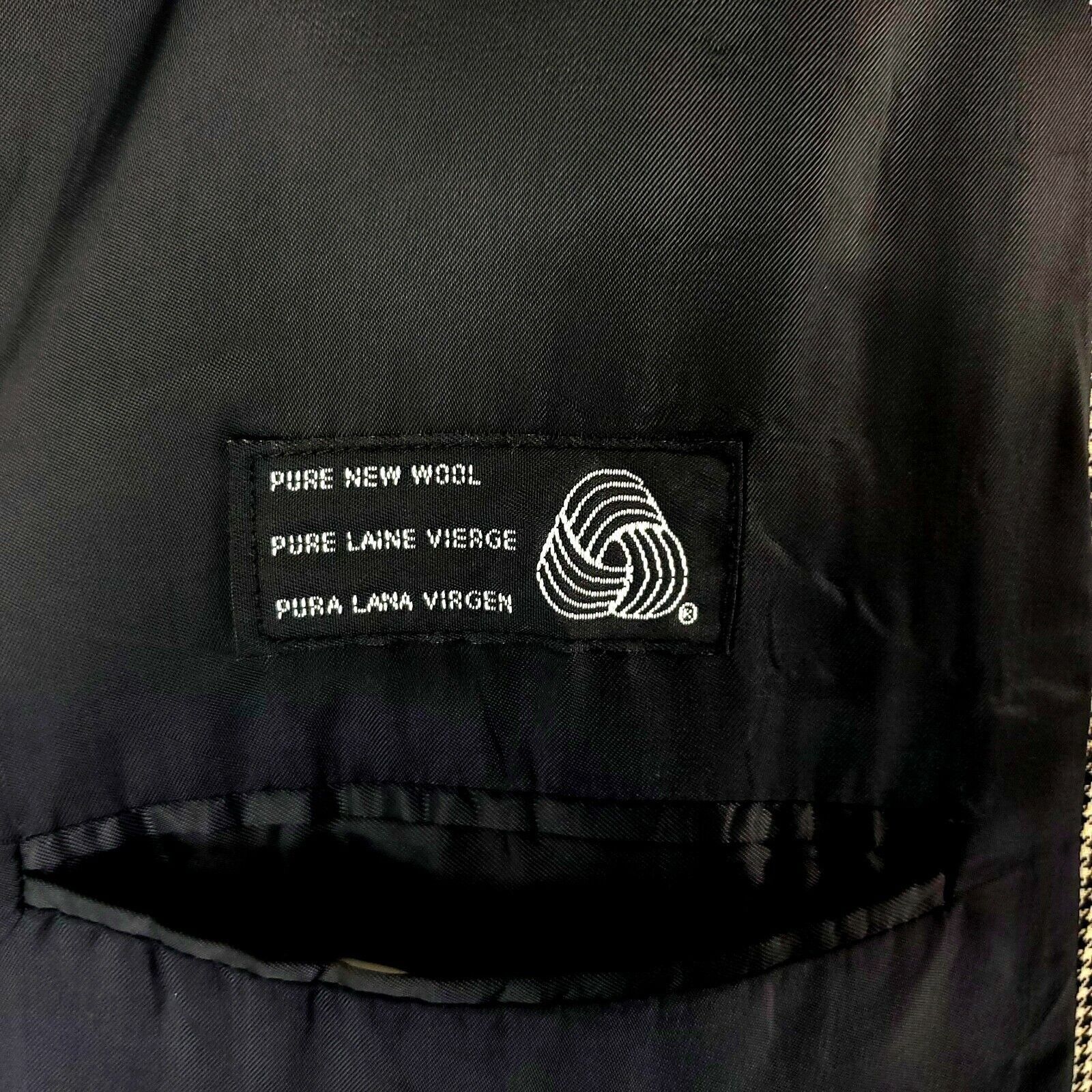 Polo Ralph Lauren Polo Ralph Lauren Wool 3 Button Sport Coat 44R Black White H Size 44R - 8 Thumbnail