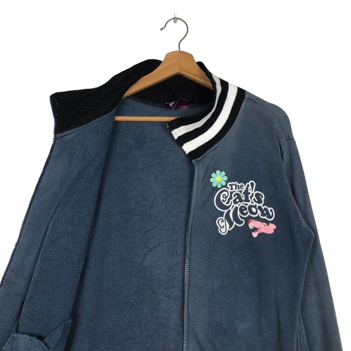 Cartoon Network 🔥VINTAGE BOMBER JACKET BIKER PINK PANTHER Size US L / EU 52-54 / 3 - 14 Thumbnail