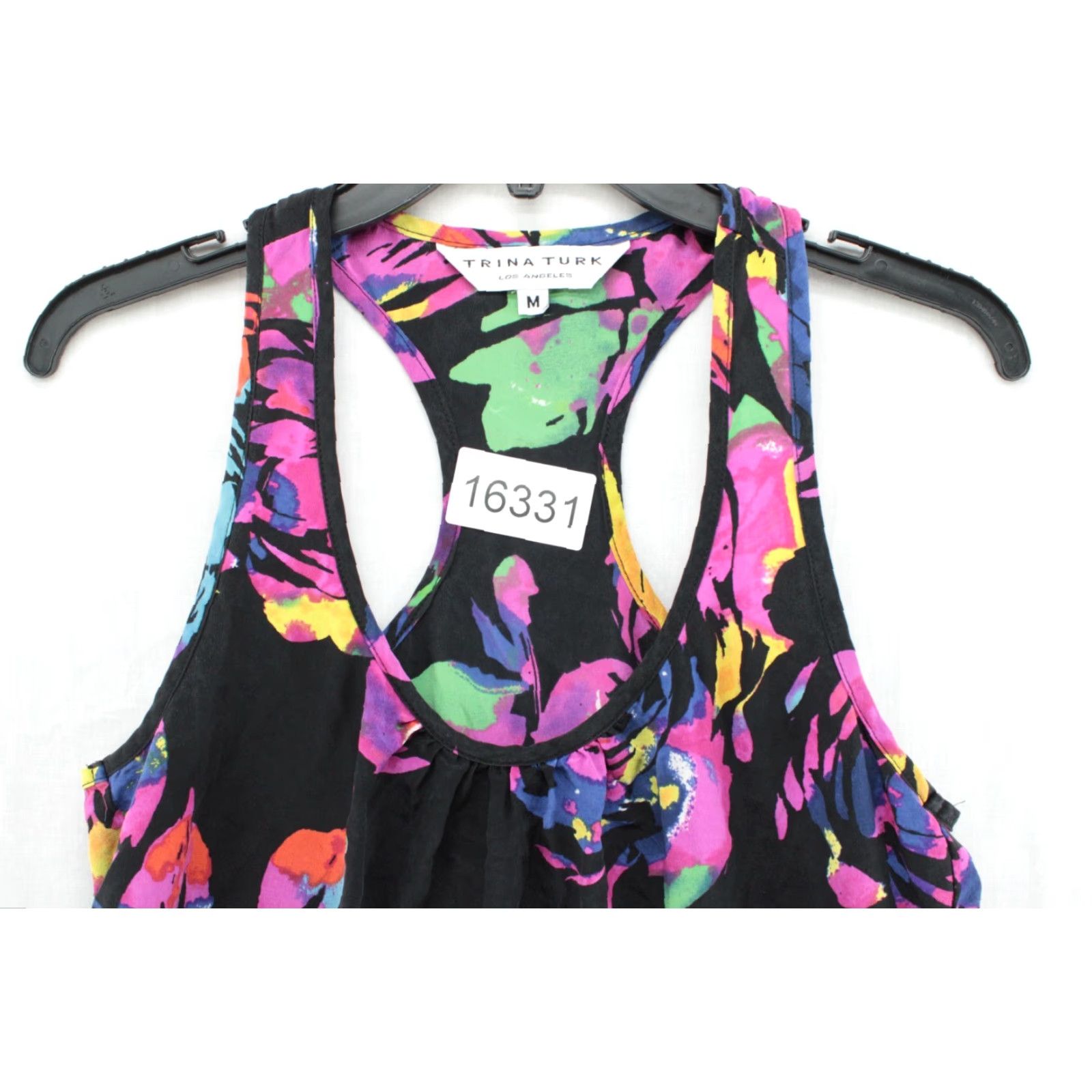 Trina Turk Trina Turk Tank Top Women's Medium Multicolor Silk Boho Floral Sleeveless Scoop Neck Size M / US 6-8 / IT 42-44 - 5 Thumbnail