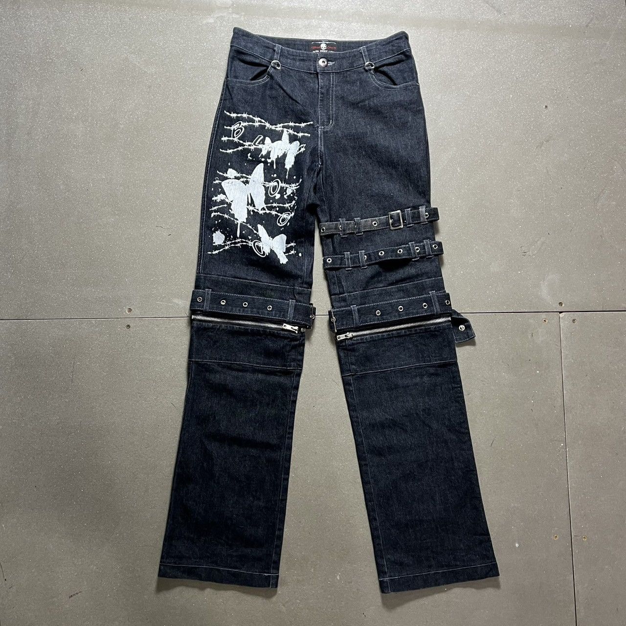 If Six Was Nine × Le Grande Bleu (L.G.B.) Blood Storm Strap Adjustable & Zip-off Denim Size US 30 / EU 46 - 1 Thumbnail
