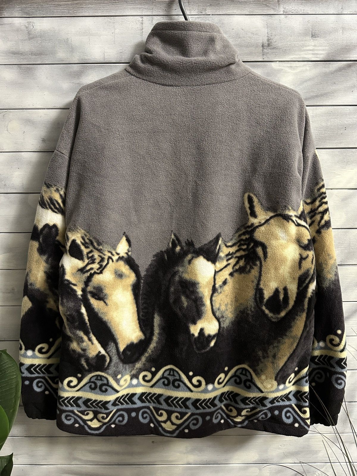 Vintage Rare Vintage Fleece Jacket Horses Pitdoor style Size US M / EU 48-50 / 2 - 6 Thumbnail