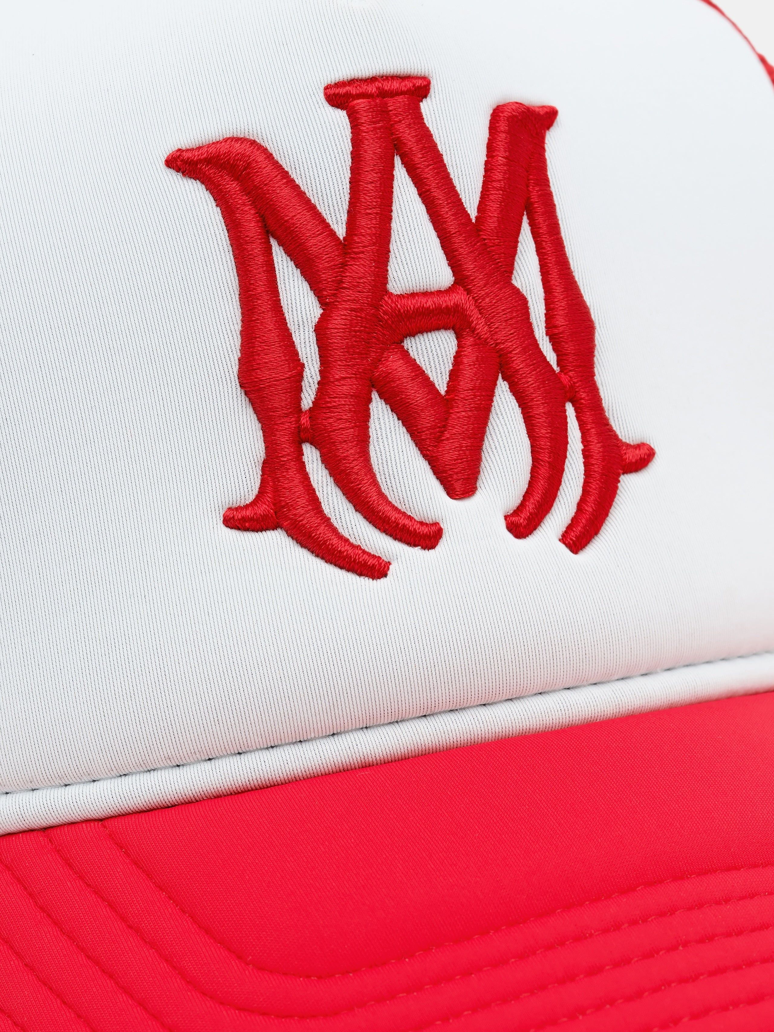 Amiri o1h1sh11225 Size: OS/ Ma Two Tone Trucker Hat in Red Size ONE SIZE - 4 Thumbnail