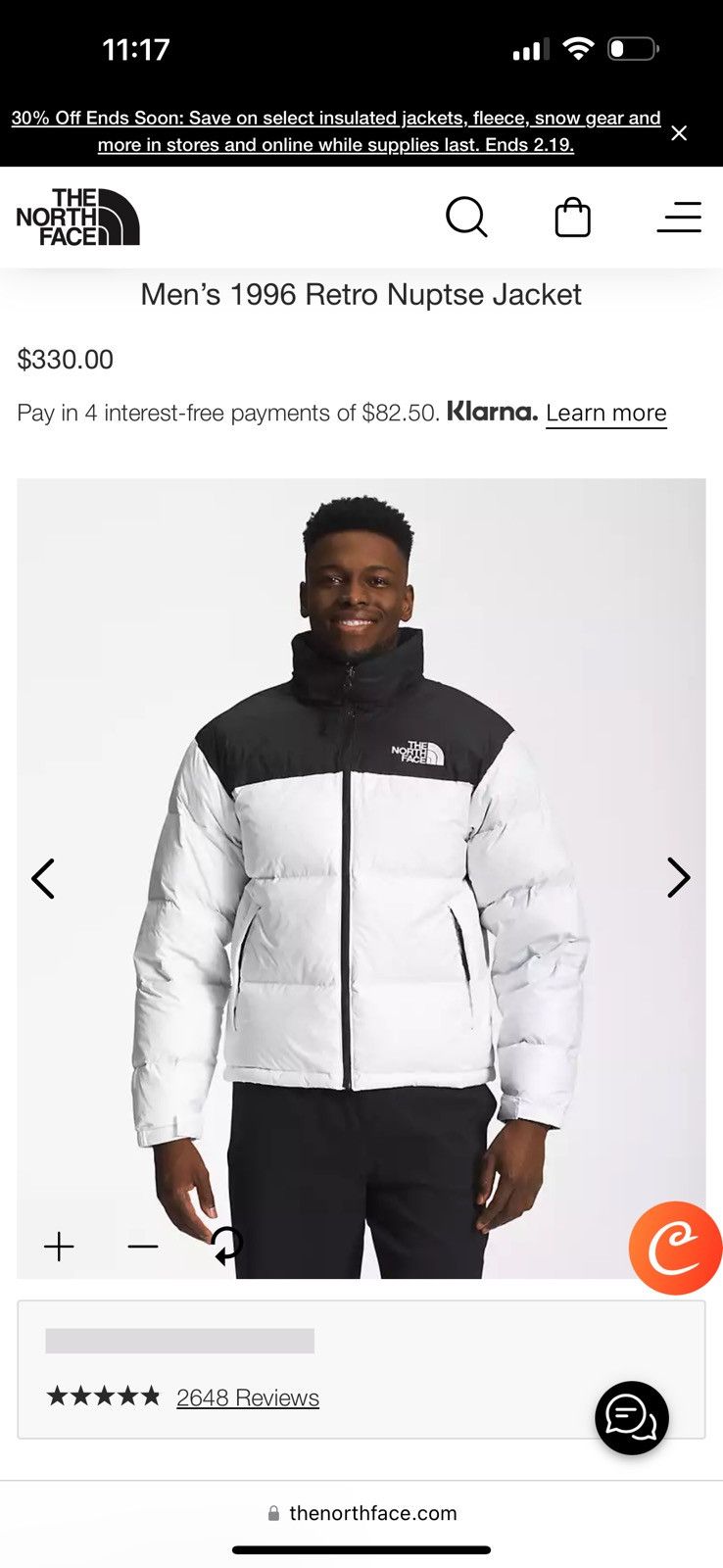 Image of The North Face 1996 North Face Retro Nuptse Jacket in Black, Men's (Size XL)