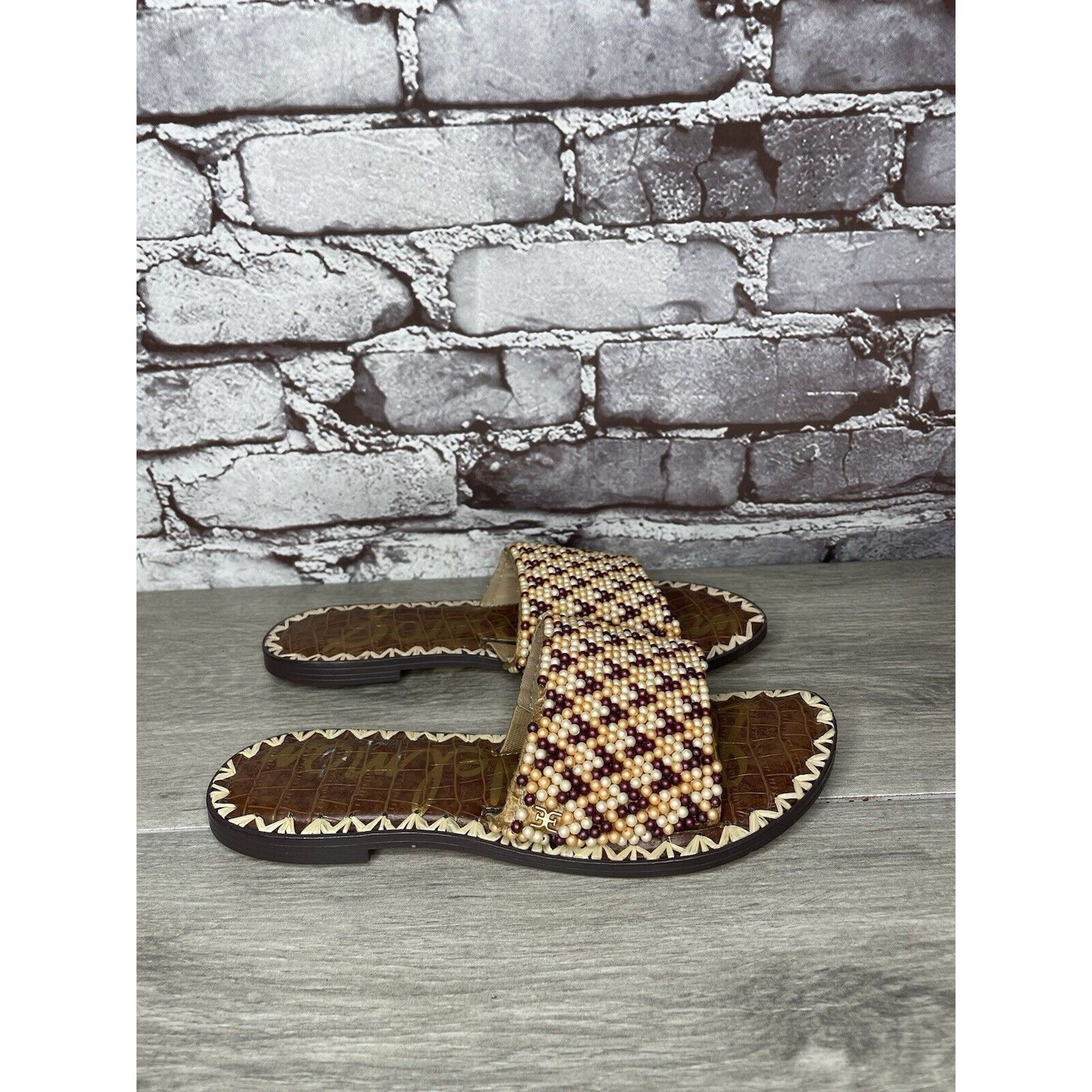 Sam Edelman Sam Edelman Gunner 3 Peach Pearl Beaded Multi Sandals Women’ Size US 6.5 / IT 36.5 - 5 Thumbnail