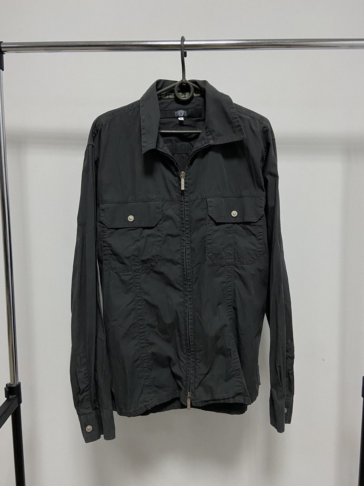 Versace × Vintage Versace Jacket Vintage small Logo Button Ups Zip Luxury Size US L / EU 52-54 / 3 - 1 Thumbnail