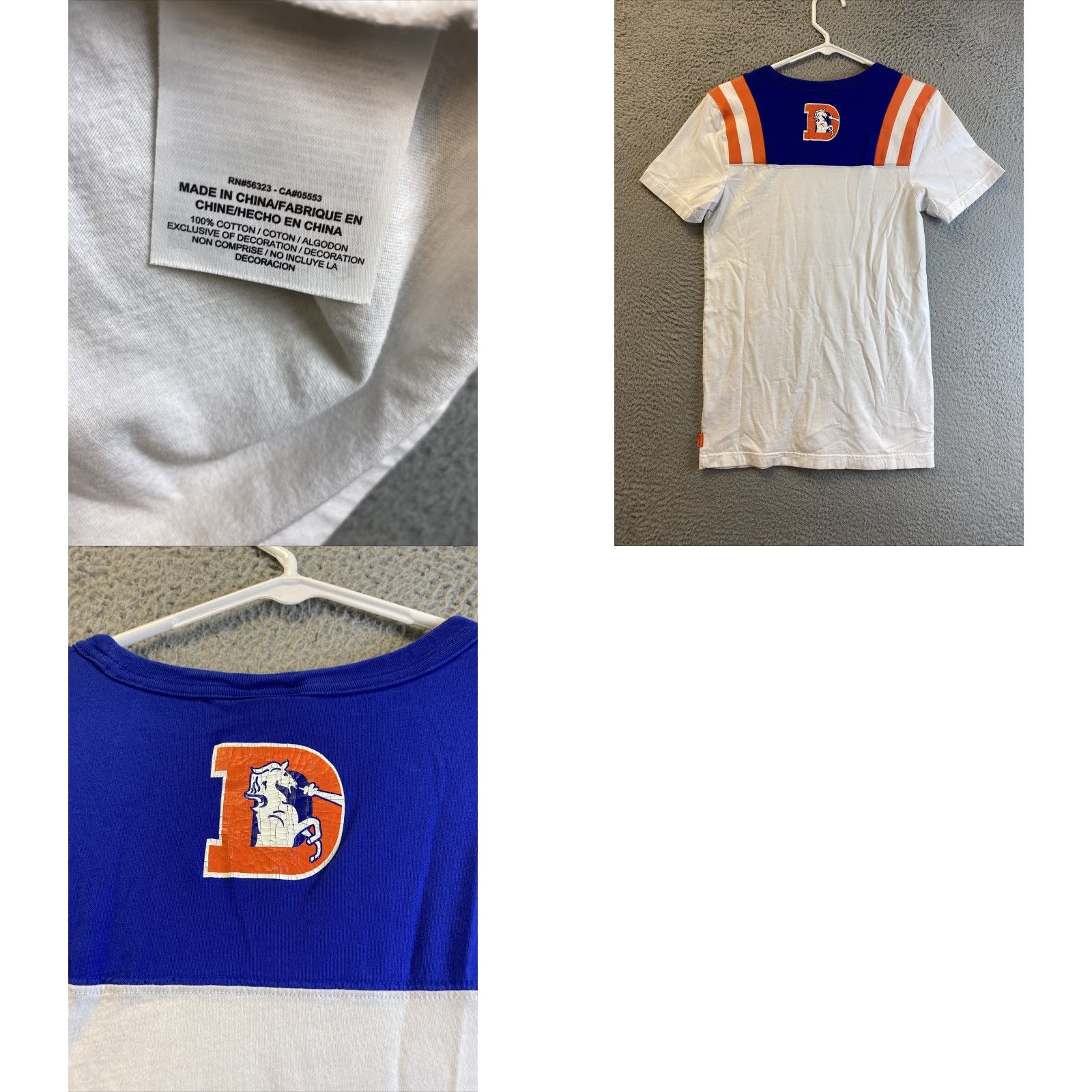 Nike VINTAGE Nike NFL Football T-Shirt Men’s S White Broncos Retro Football Fan Gear Size US S / EU 44-46 / 1 - 8 Thumbnail