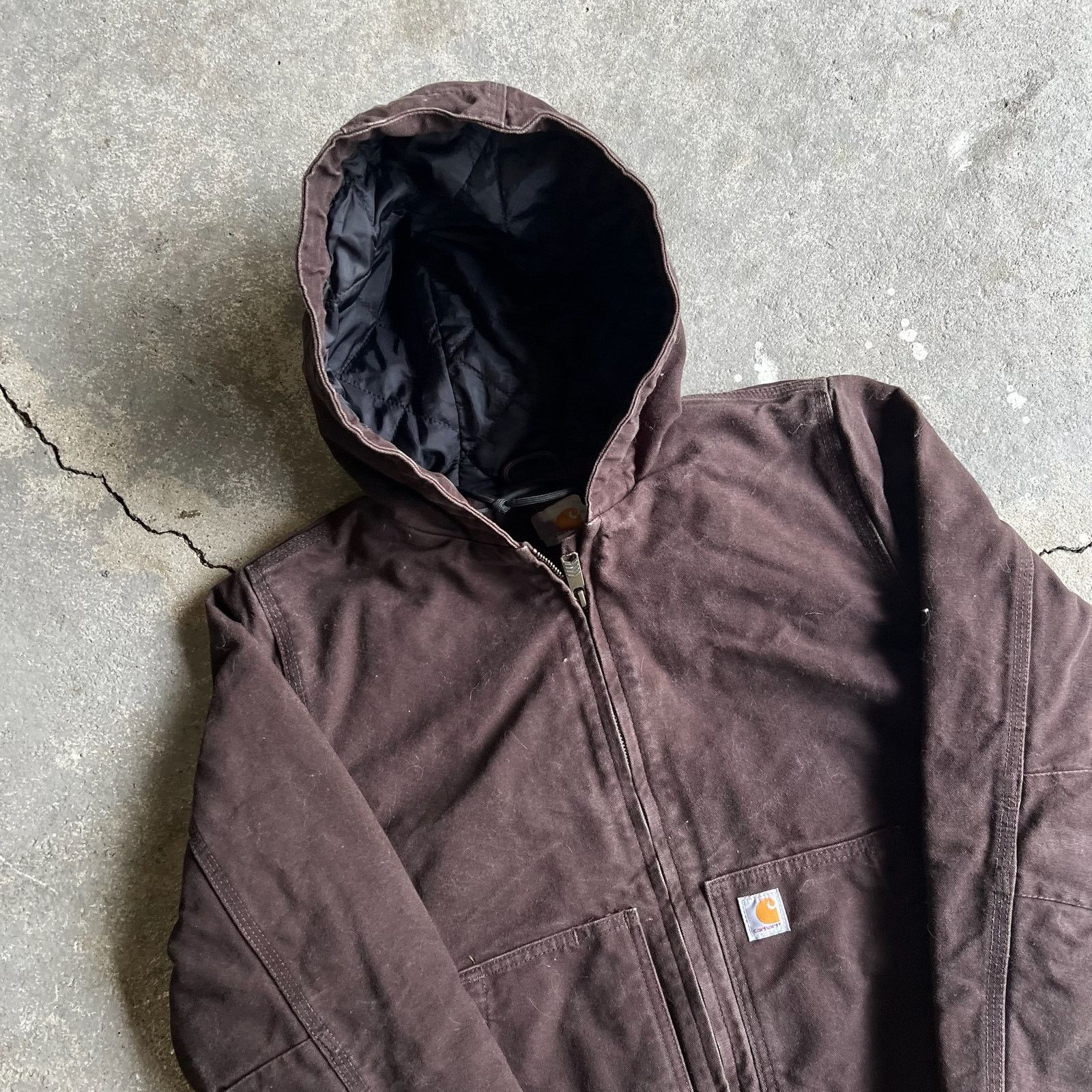 Carhartt × Vintage Carhartt brown hooded work wear jacket Size US M / EU 48-50 / 2 - 2 Thumbnail