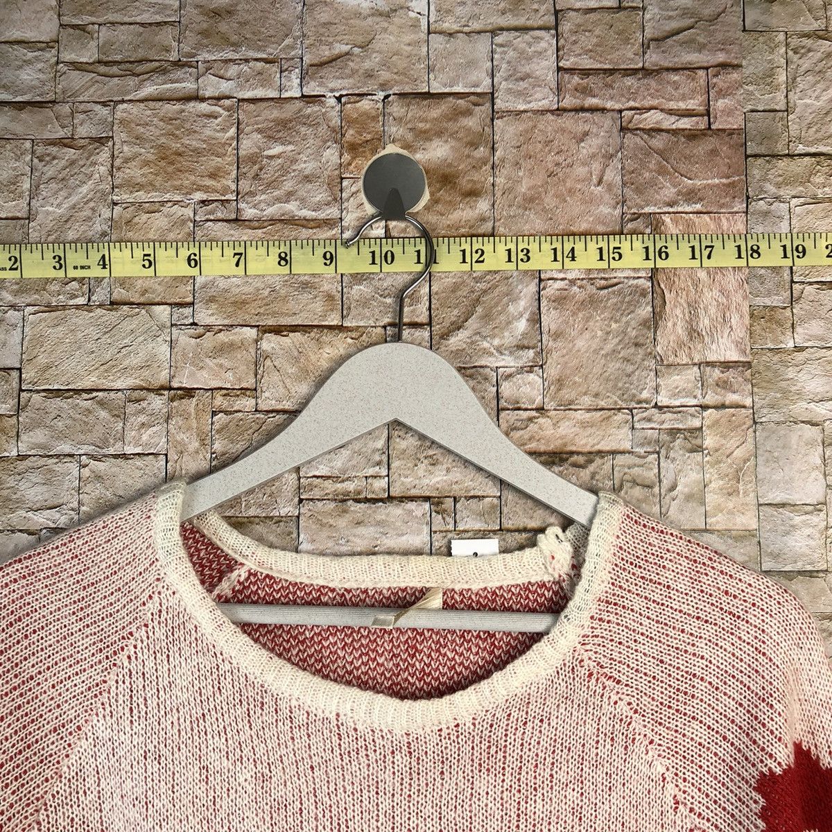 Homespun Knitwear × Japanese Brand KJ Collection Red Knitwear #A1107 Size M / US 6-8 / IT 42-44 - 4 Thumbnail